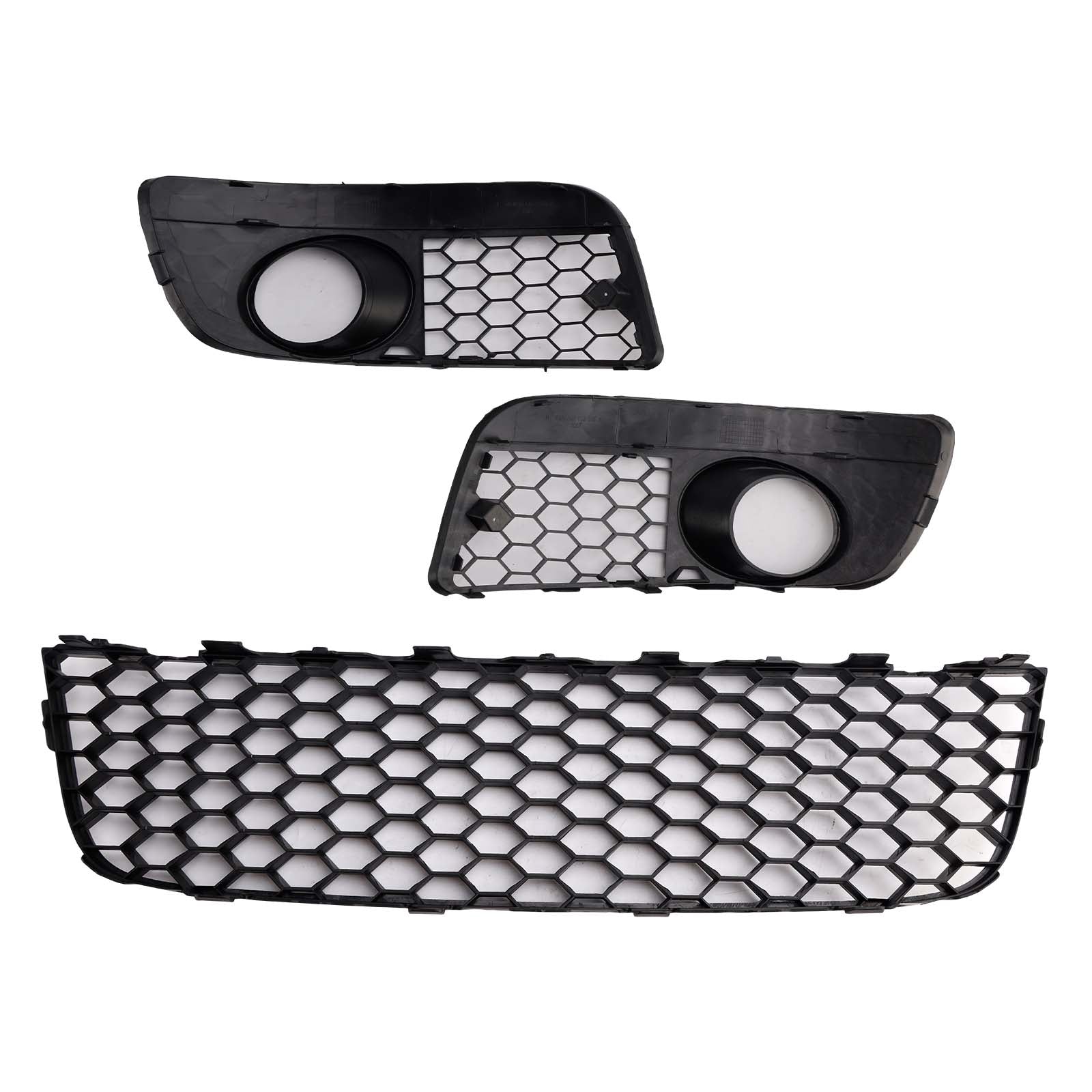 Griglia inferiore del paraurti anteriore + copertura fendinebbia (3 pezzi) per VW Golf MK5 GTI (2006-2009)