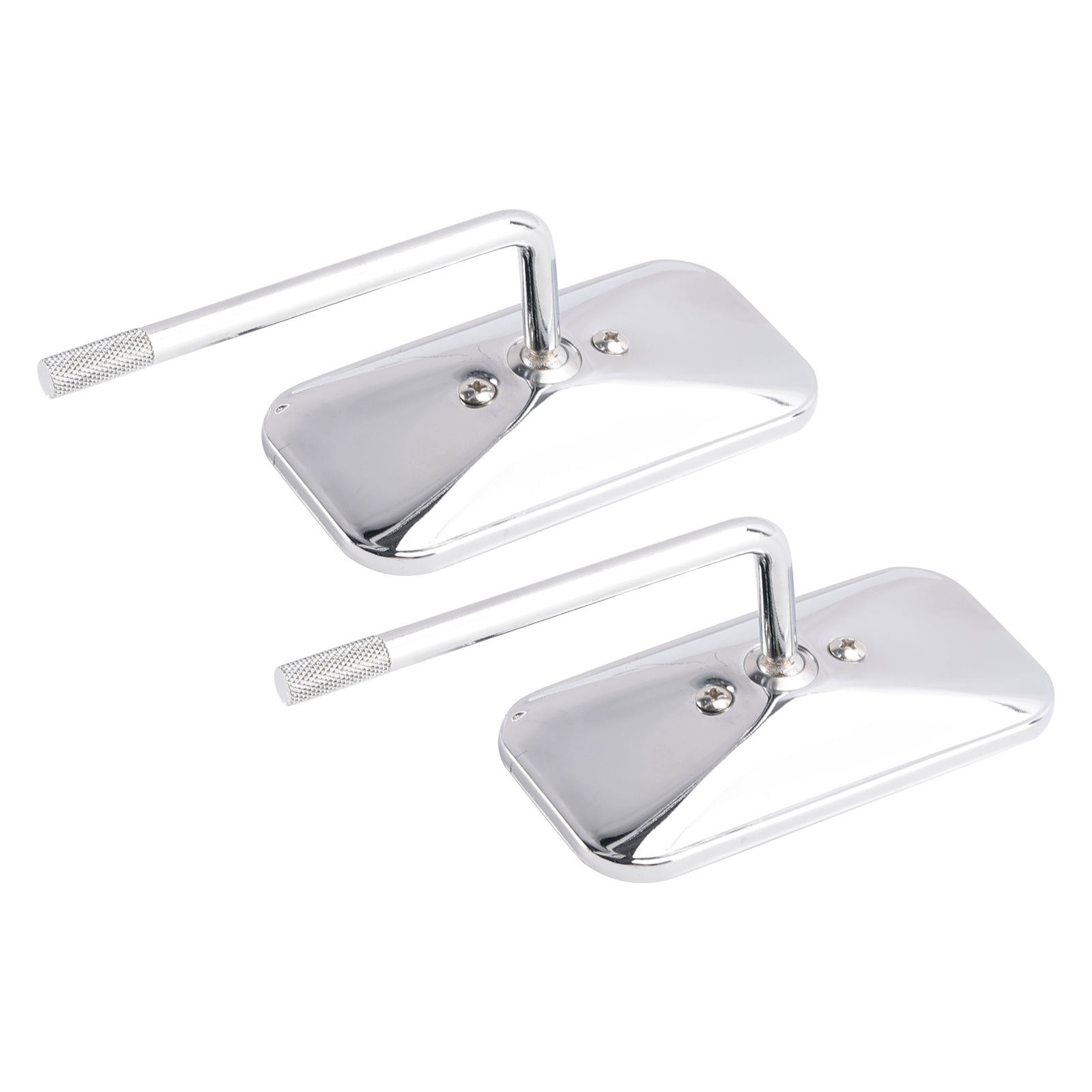 Rechthoekige chromen clip-on achteruitkijkspiegels voor Yamaha XS650 SR400 SR500 W650