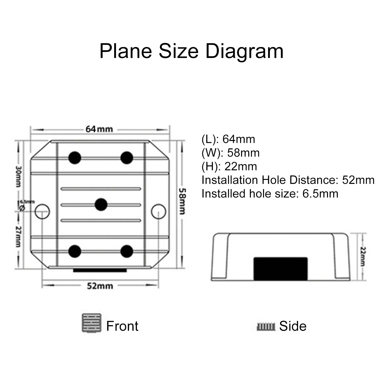 Convertisseur régulateur d'alimentation élévateur étanche DC 6 V à 12 V 2 A 24 W