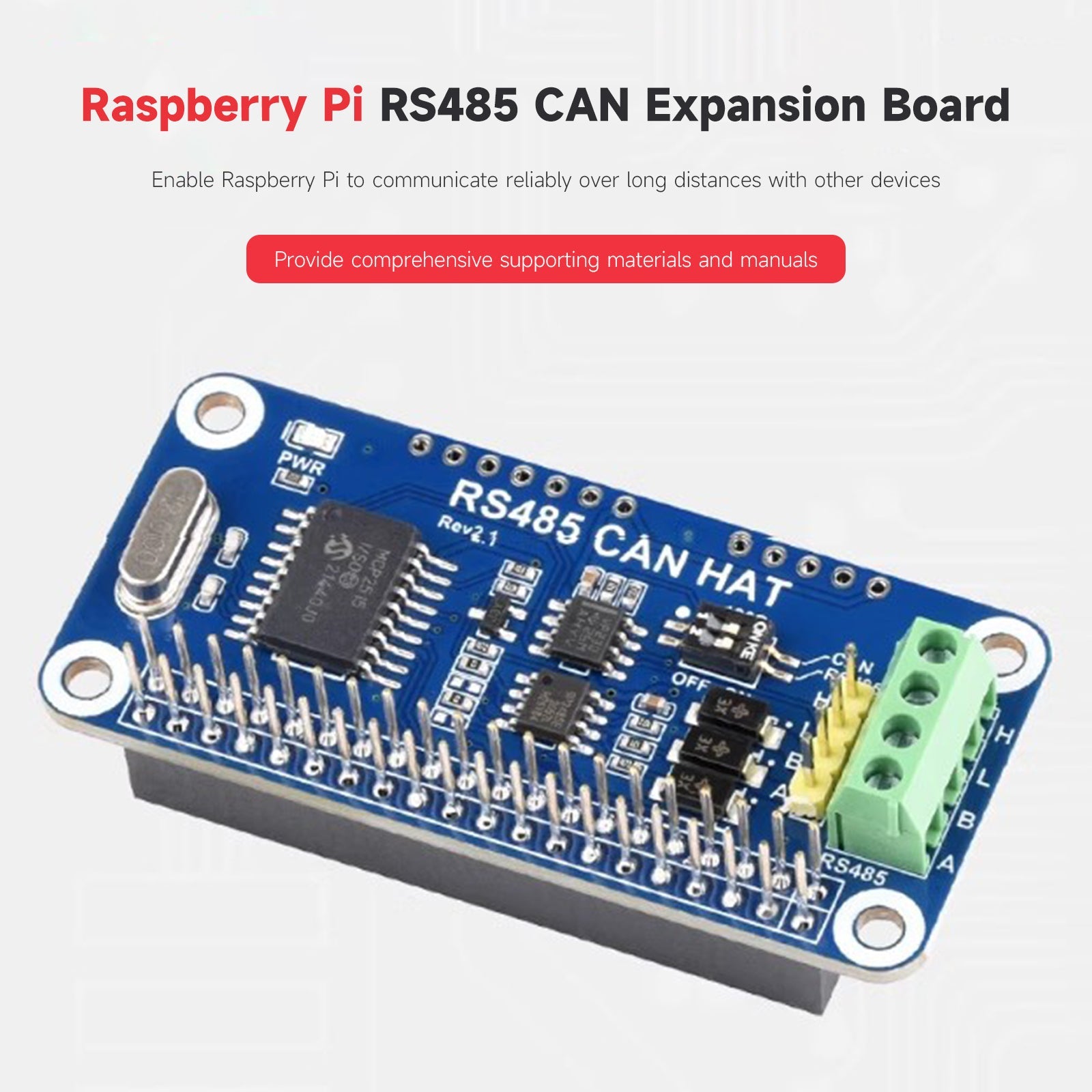 Scheda di espansione CAN Raspberry Pi RS485 commutazione automatica dello stato del ricetrasmettitore