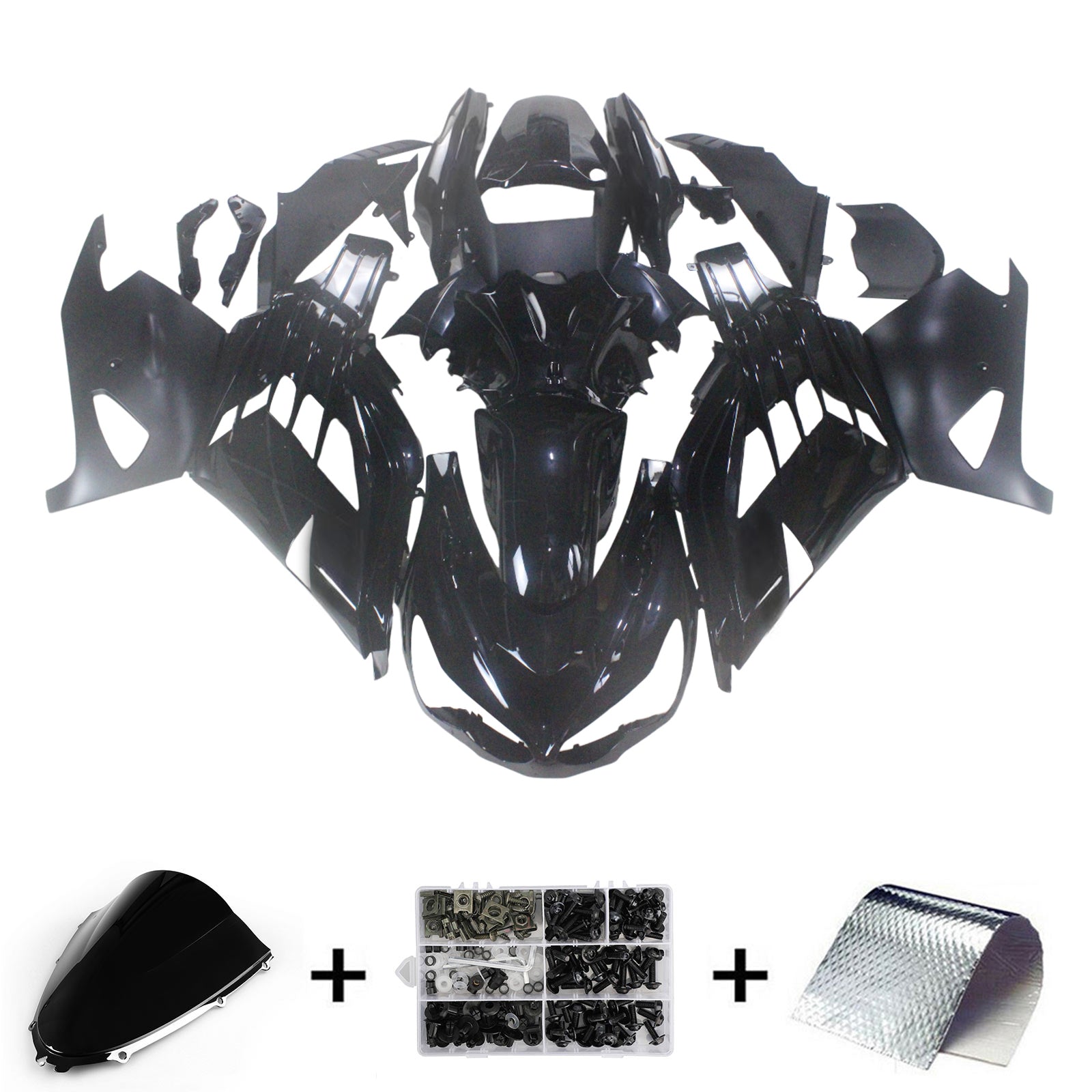 Kit de carénage par injection, carrosserie adaptée à la Kawasaki ZX14R ZZR1400 2012-2026
