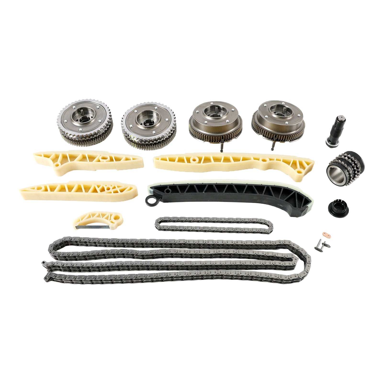 Kit catena distribuzione gas + 4 tenditori albero a camme per Mercedes-Benz SLK 350 Base 3.5L V6 2005-2006