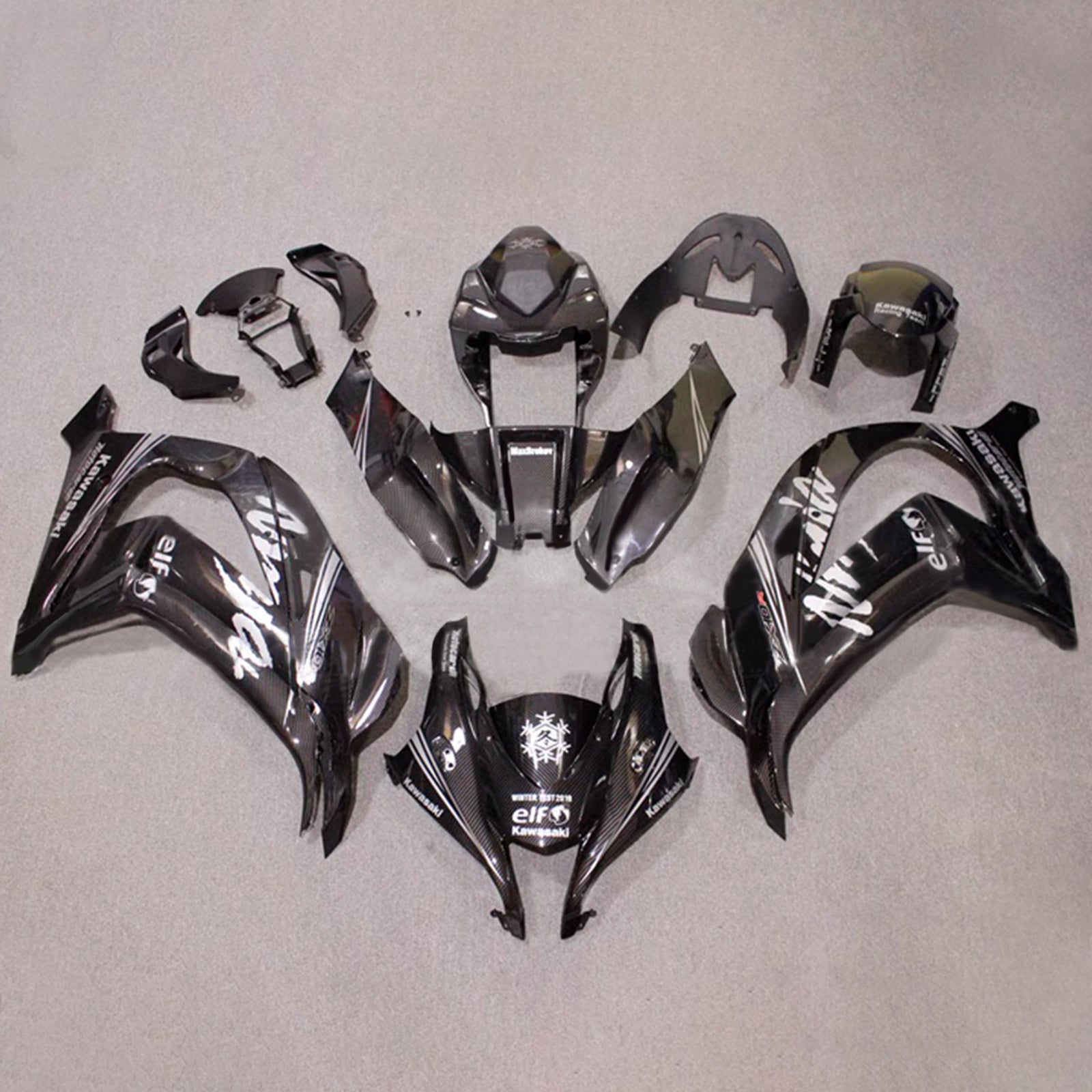 Kit de carénage injecté en plastique ABS compatible avec Kawasaki ZX10R 2016-2020