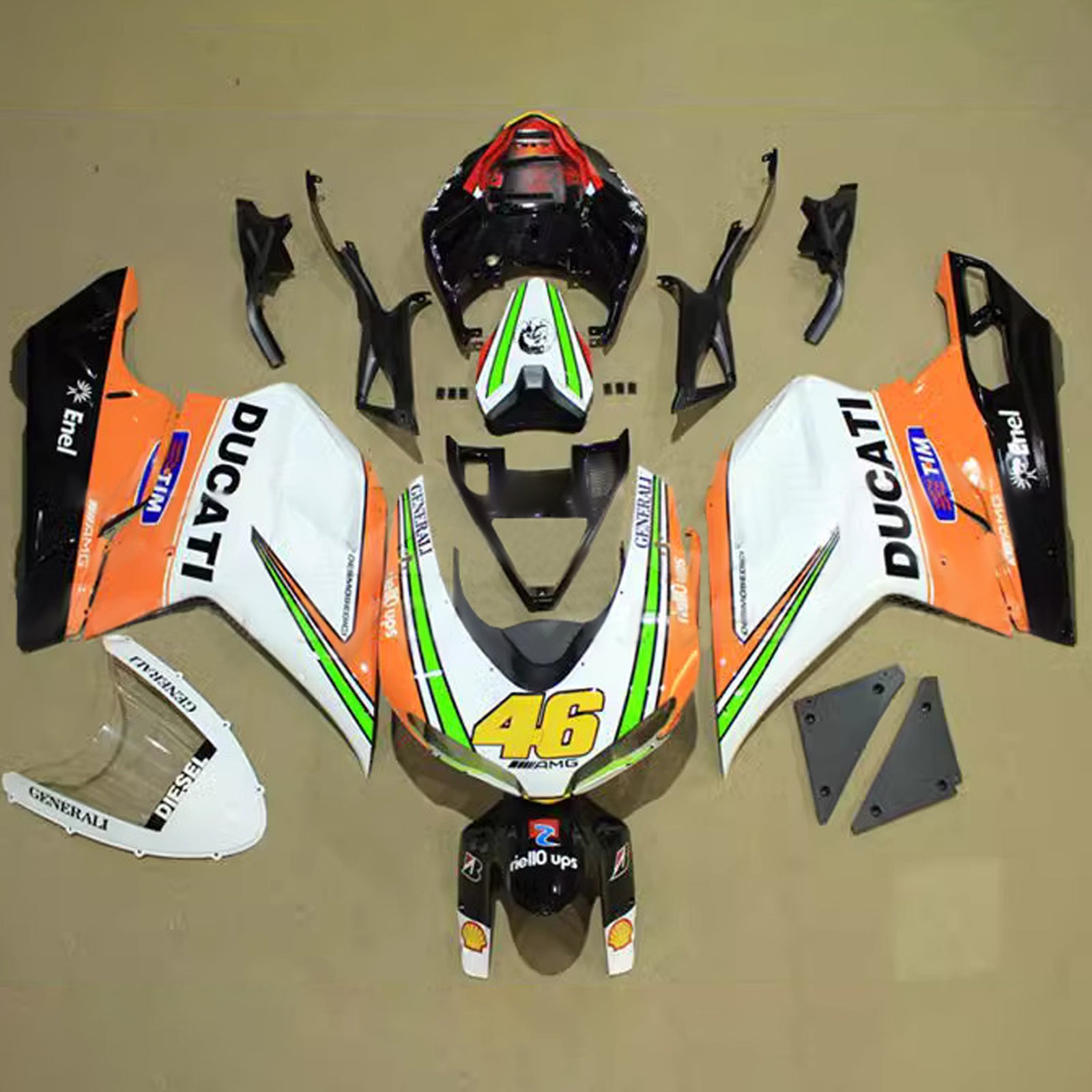 Kit de carénage ABS pour Ducati 1098 1198 848 2007-2011