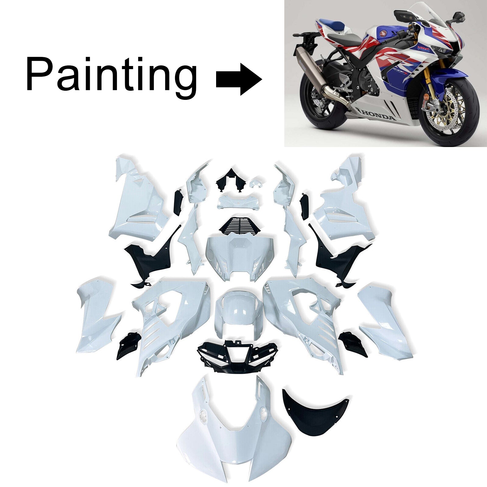 2020-2022 Honda CBR1000RR-R Kit carenatura iniezione carrozzeria in plastica ABS