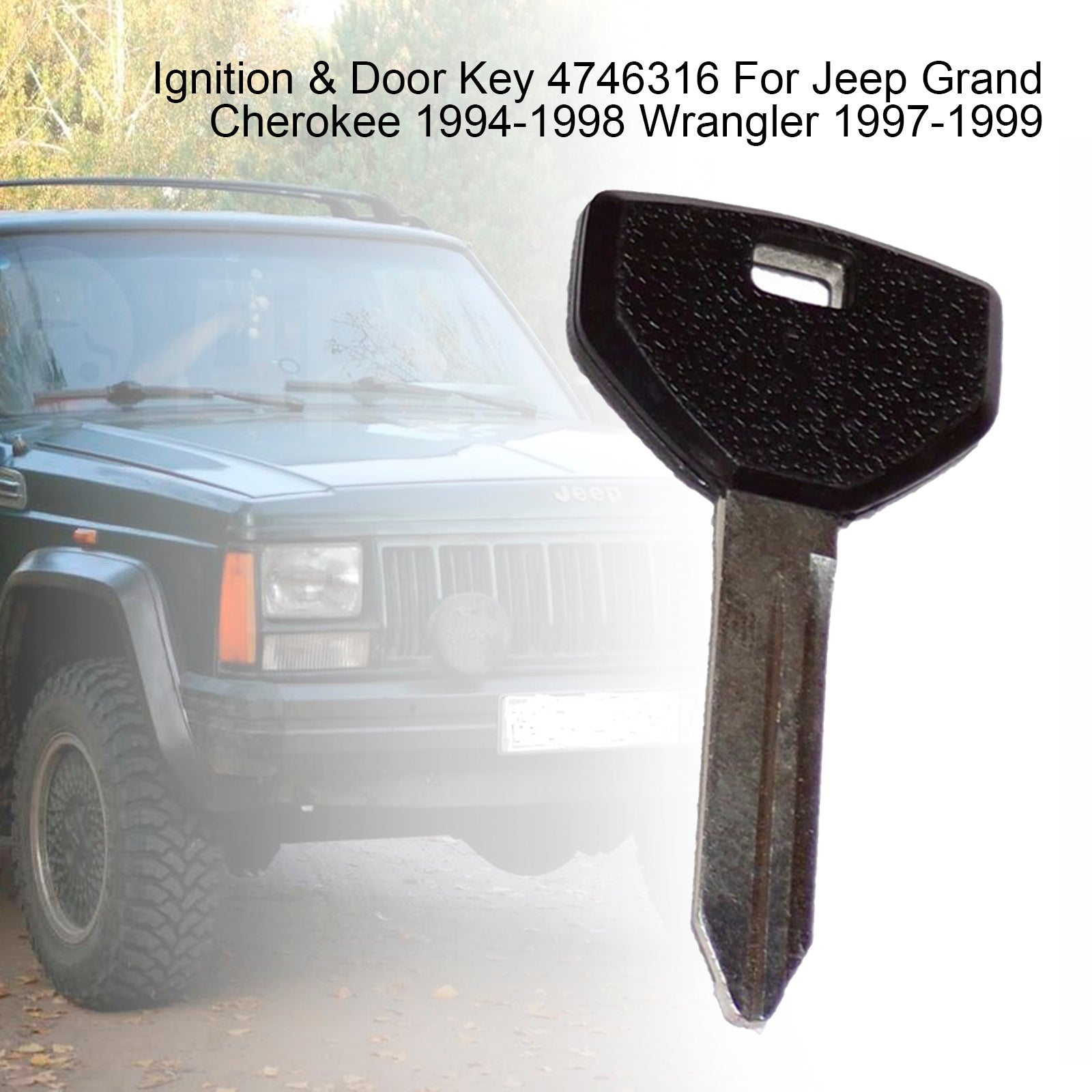 Chiave di accensione e porta 4746316 per Jeep Grand Cherokee 1994-1998 e Wrangler 1997-1999