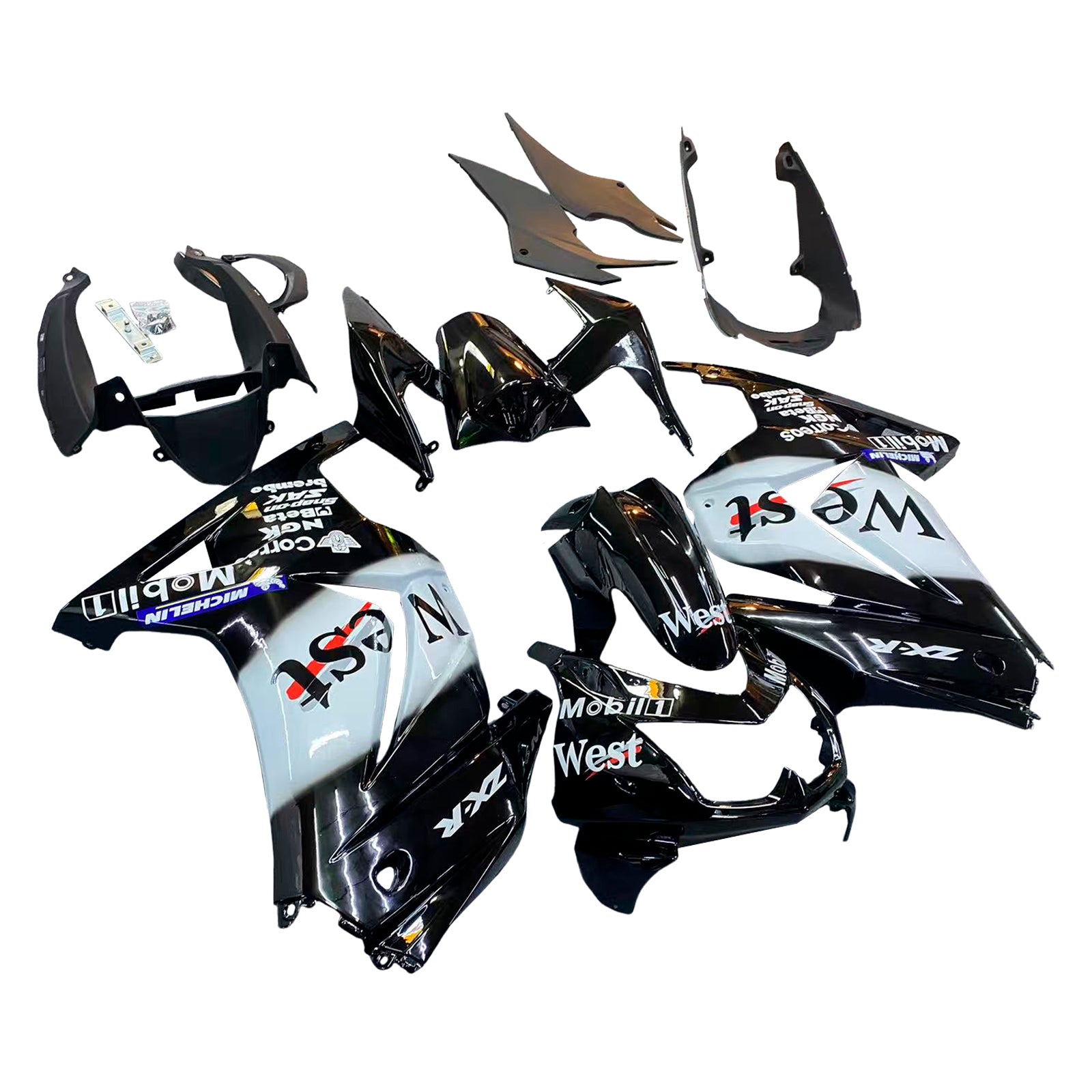 ABS plastični komplet za Kawasaki EX250 Ninja250R 2008-2012