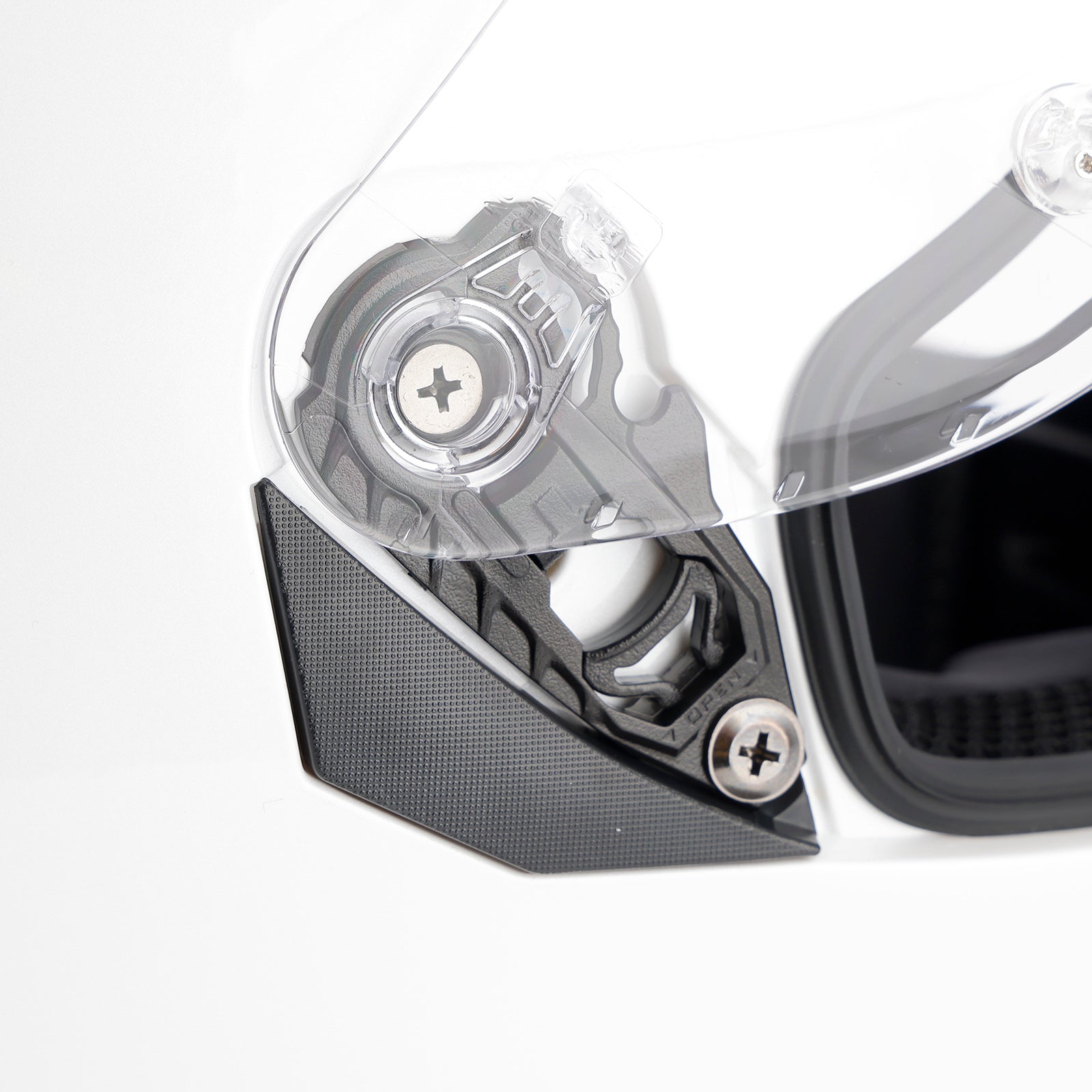 Piste koko moottoripyöräkypärä aikuisille, valkoinen