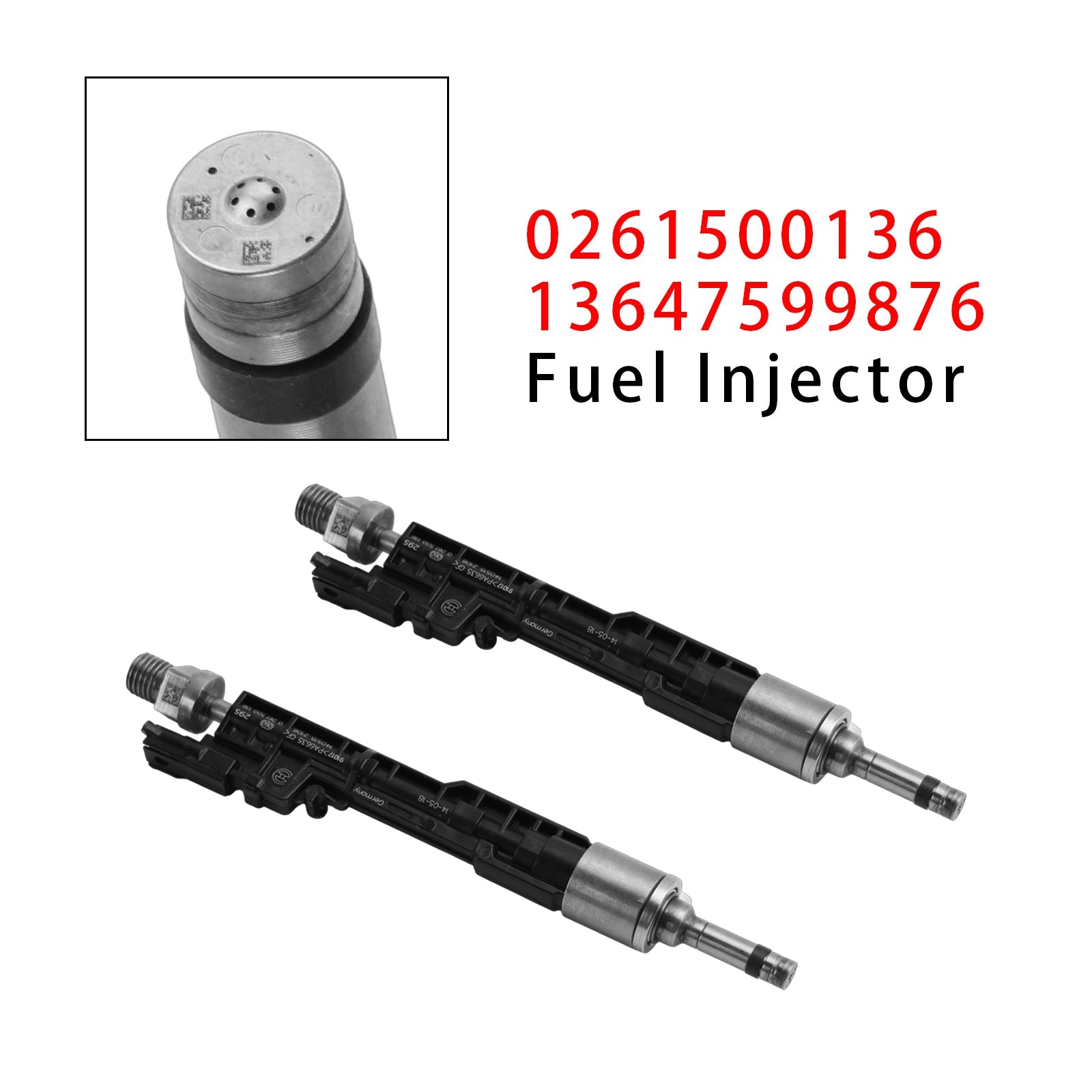 2 injektorja goriva za BMW F10 M5, F06, F07, F12, F13, F15 in X5 (reference : 0261500136 in 13647599876)