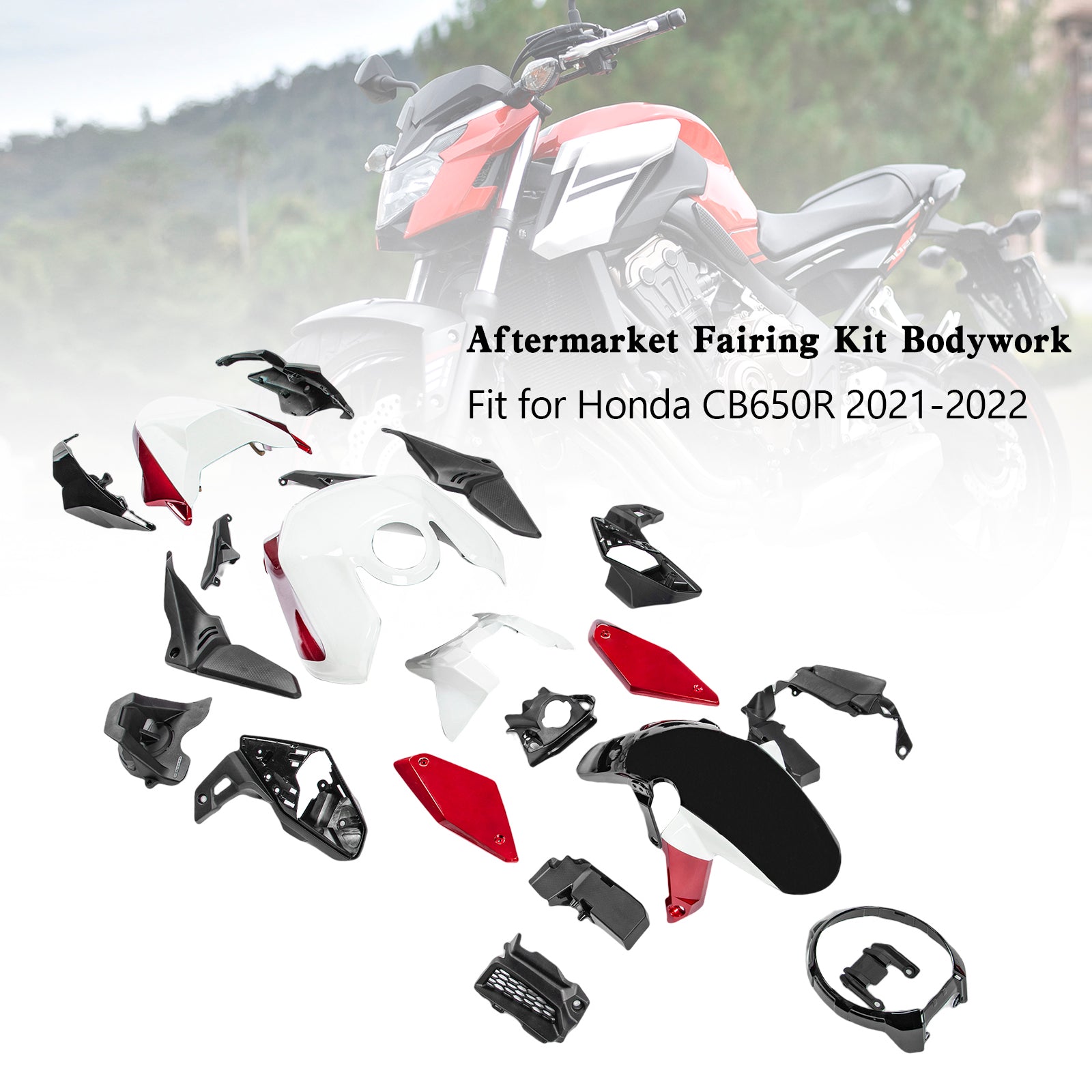 Carénage de moulage par injection en plastique ABS adapté pour Honda CB 650 R CB650R 2021-2023 13#