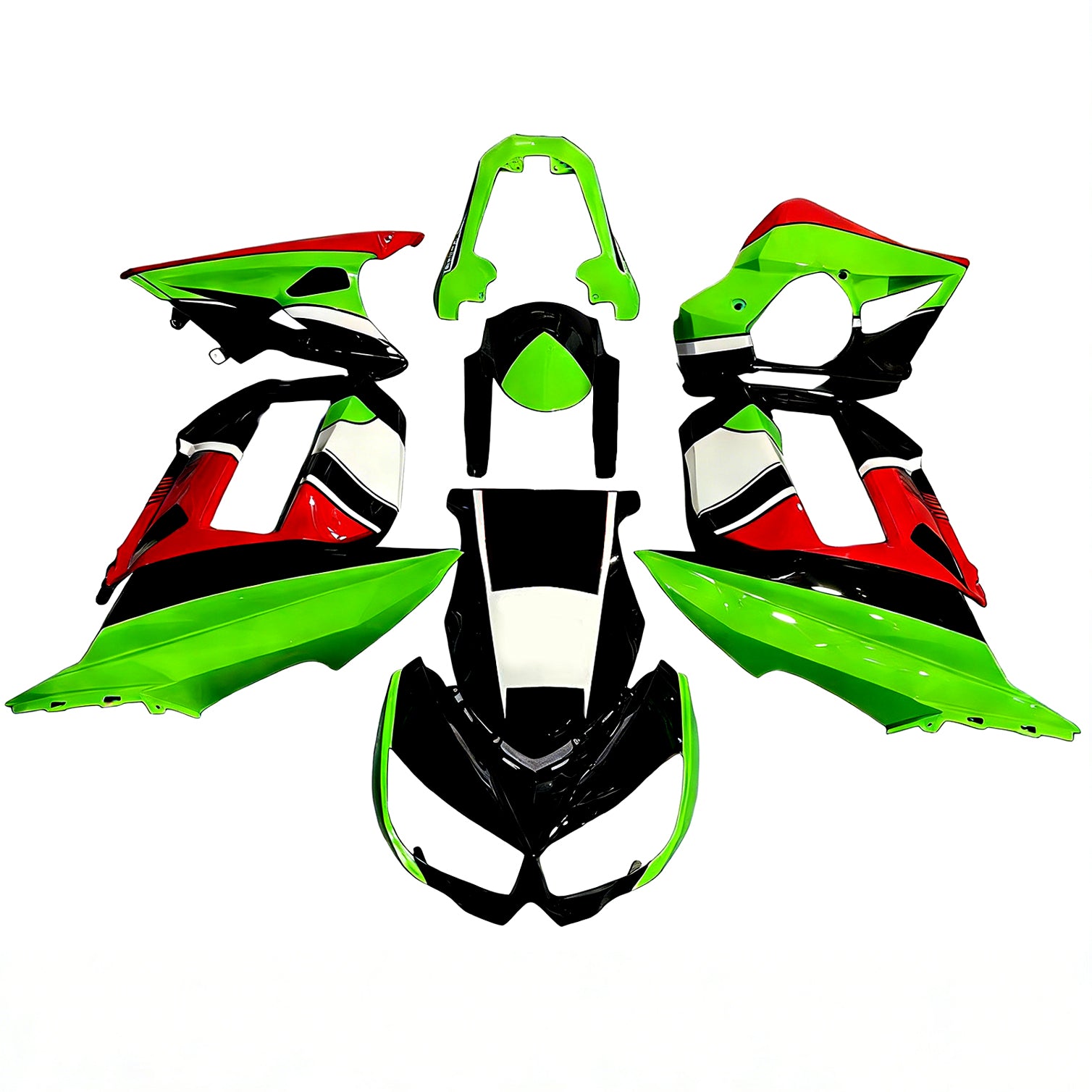 Kit de carénage en plastique ABS injecté compatible avec Kawasaki Z1000SX 2010-2015