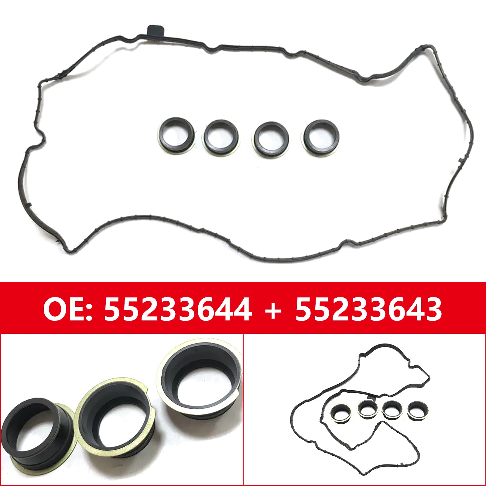 Guarnizione coperchio bilancieri LANCIA ALFA ROMEO FIAT Jeep RENEGADE 1.4T Guarnizione candela 55233643 55233644