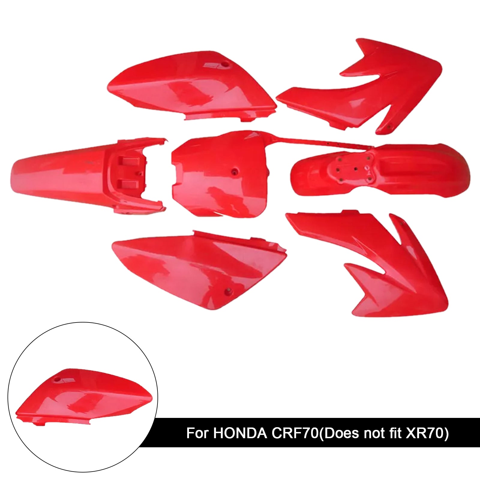 Kit carrosserie plastique et carénage garde-boue pour moto tout-terrain HONDA CRF70