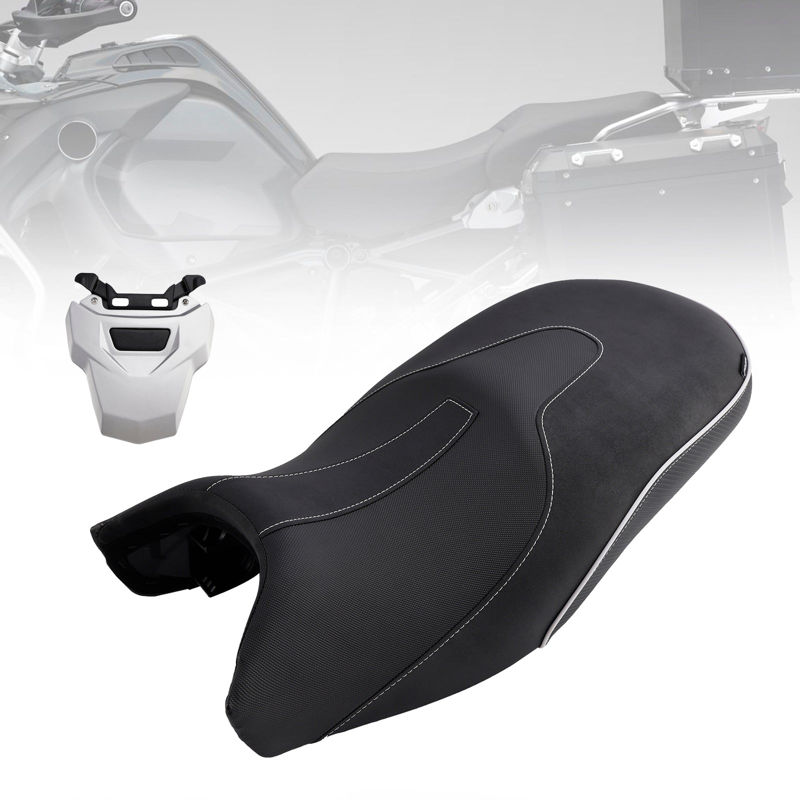 Selle passager avant et arrière noire pour BMW R1200GS LC R 2013-2018