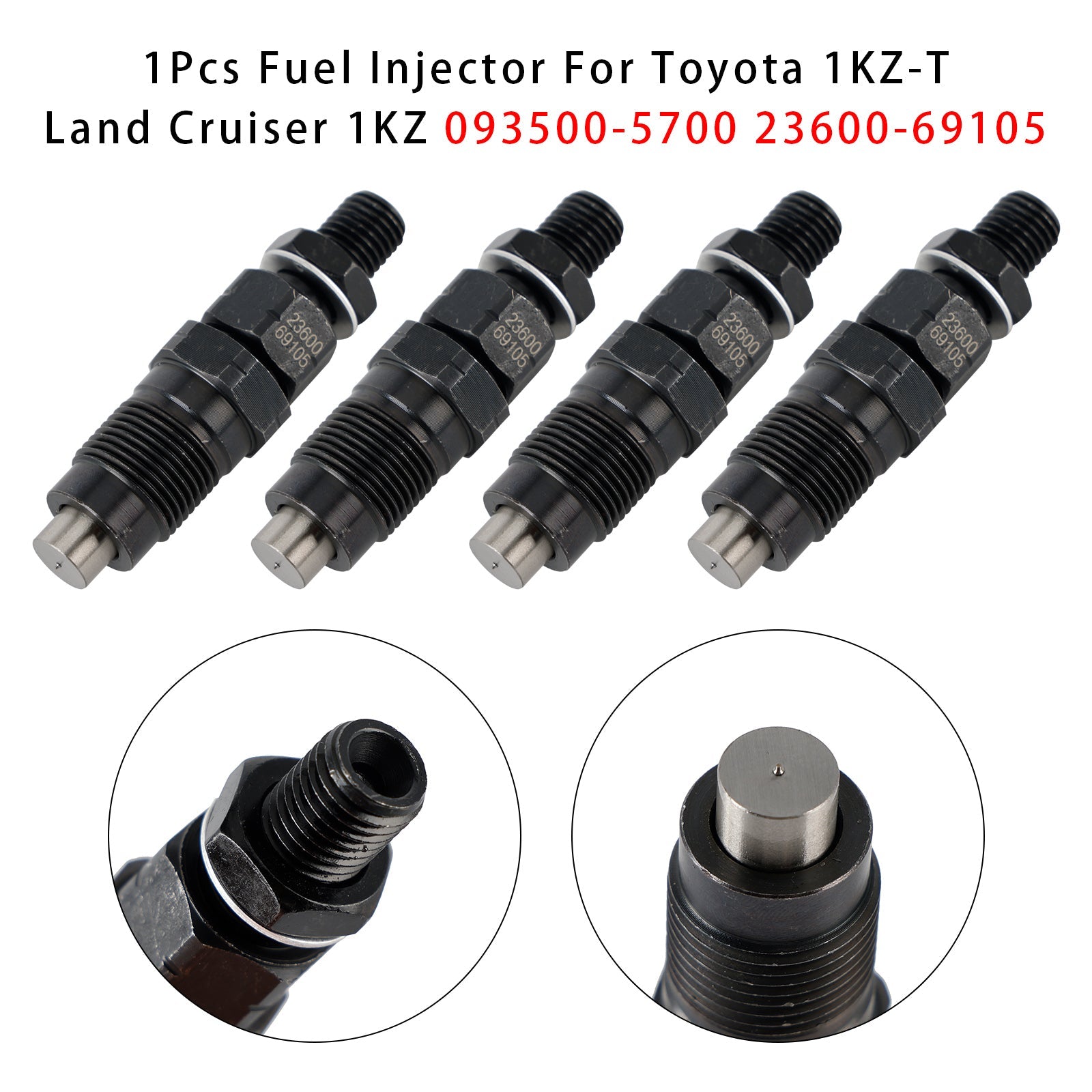 4 injecteurs de carburant pour Toyota 1KZ-T Land Cruiser 1KZ 093500-5700 23600-69105