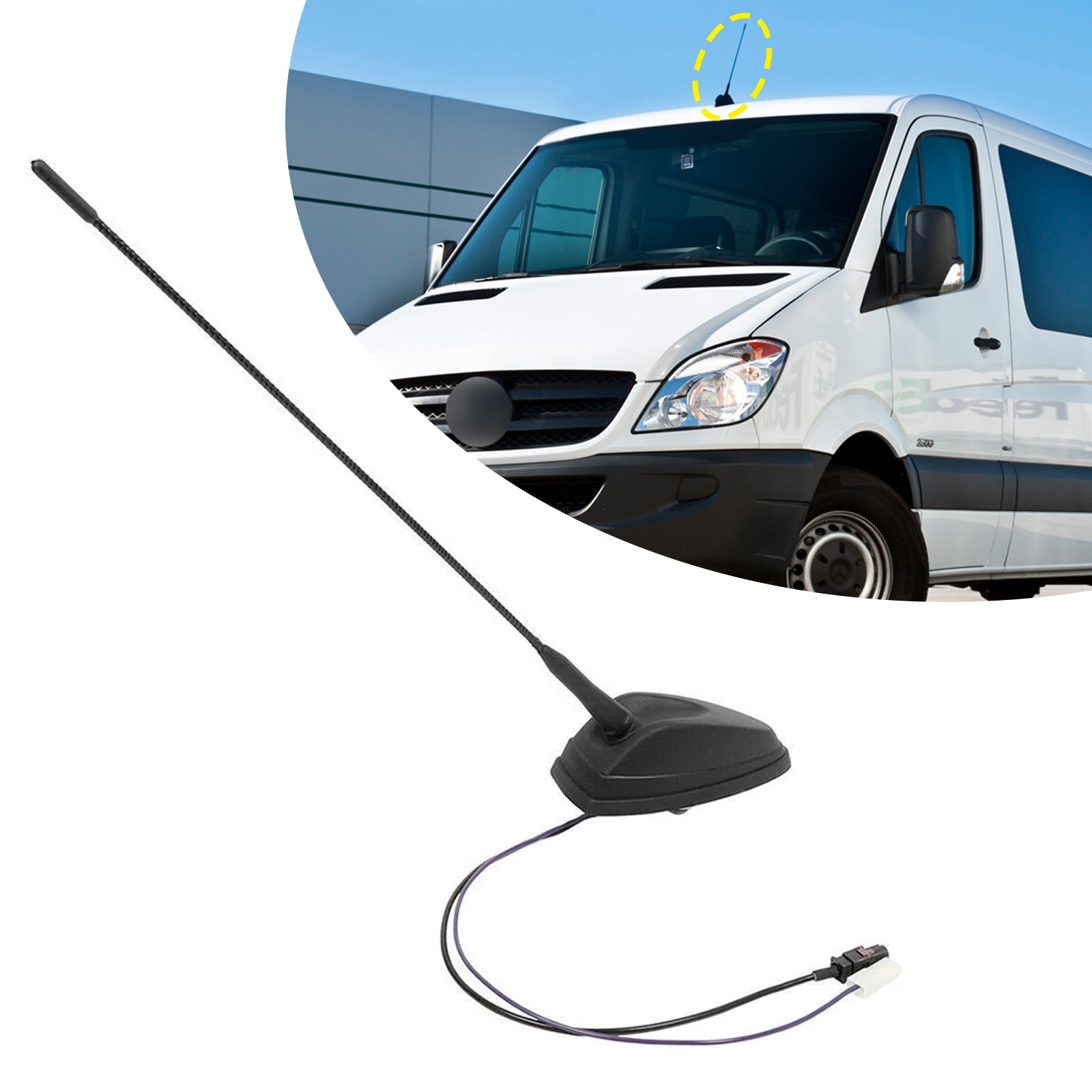 Antenne radio de toit pour Mercedes Sprinter W906 (2006-2017) - Référence : A9068200475