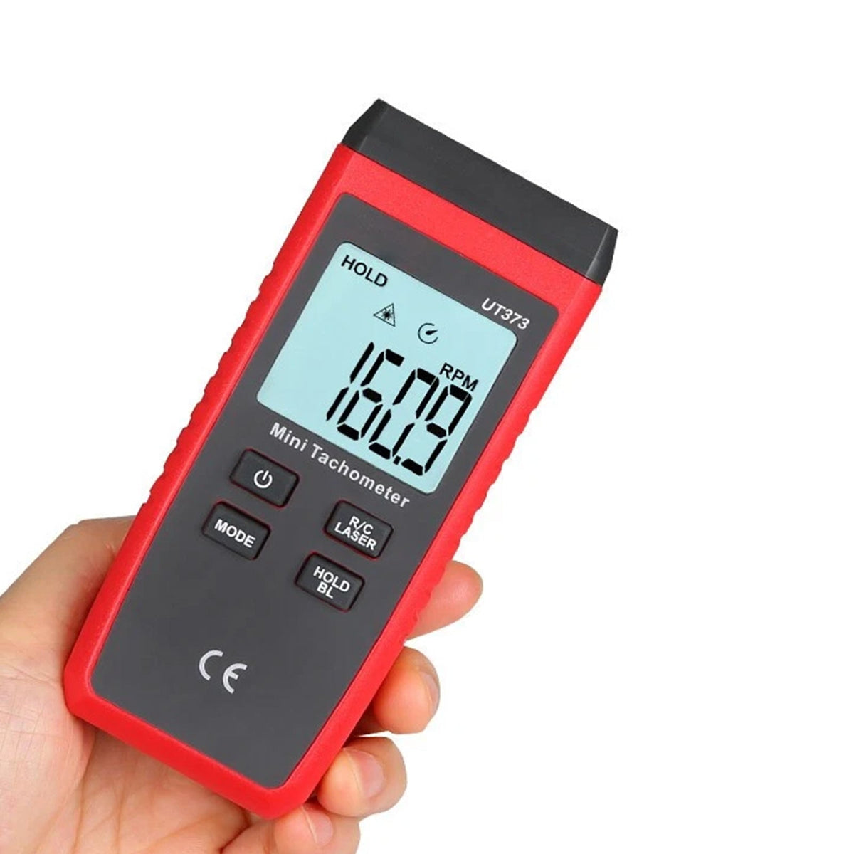 Tachymètre laser numérique sans contact UT373 avec écran LCD et mini-testeur de vitesse (RPM)