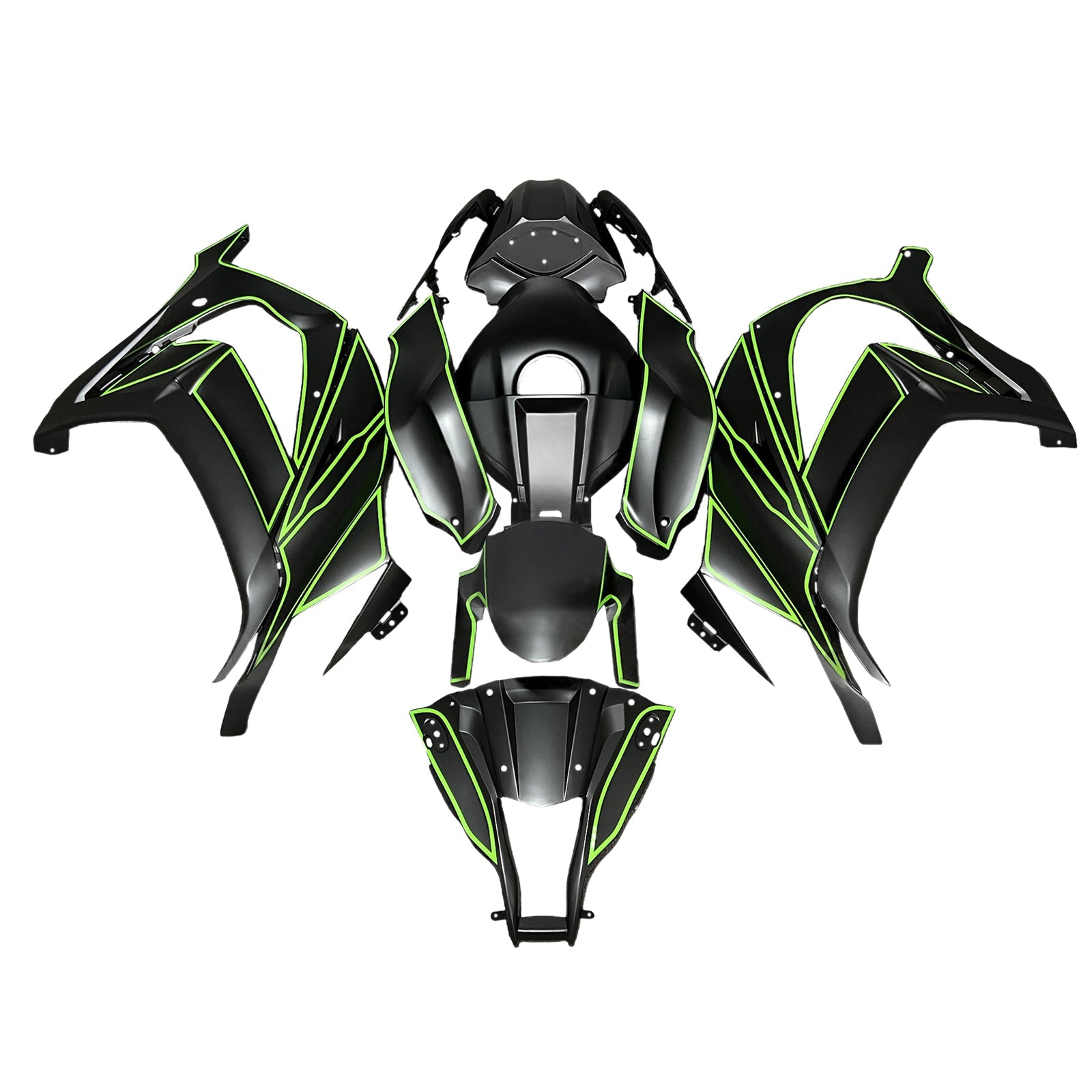 Kit de carénage par injection, carrosserie en plastique ABS pour Kawasaki ZX10R 2011-2015