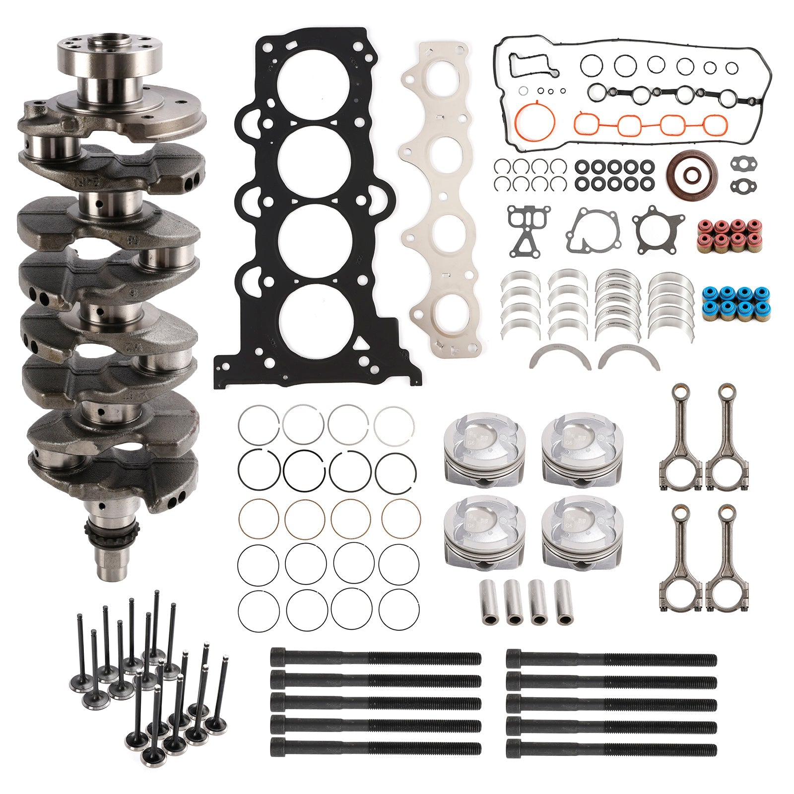 Kit de révision et de reconstruction du moteur Hyundai Accent Verna (RB/RC) G4FJ 1.6T 2011-2017 Kit de pistons et de joints de tiges 231102B700