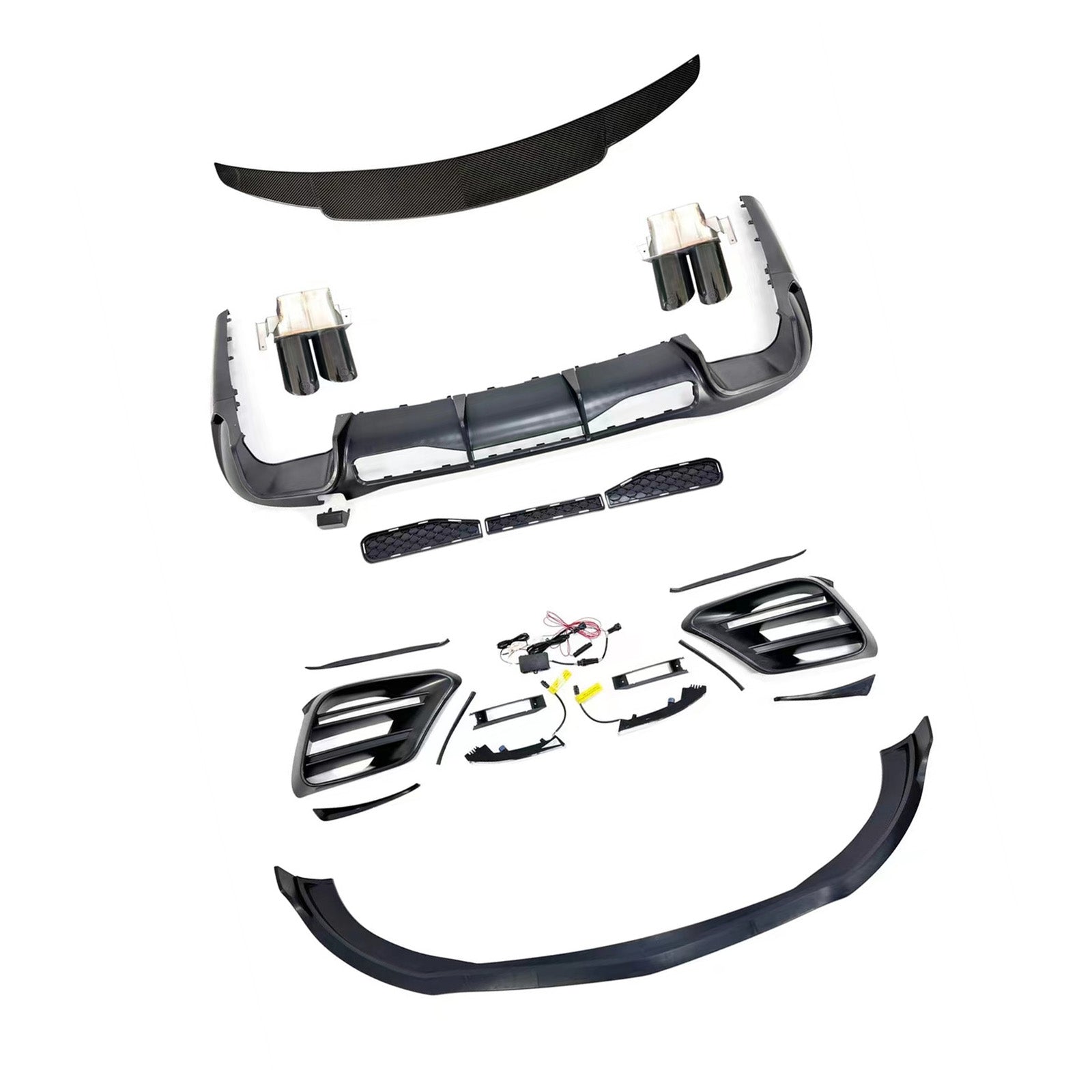 Kit carrosserie style B pour pare-chocs avant (compatible Mercedes Classe S W223 S450 S500, 2021-2023)