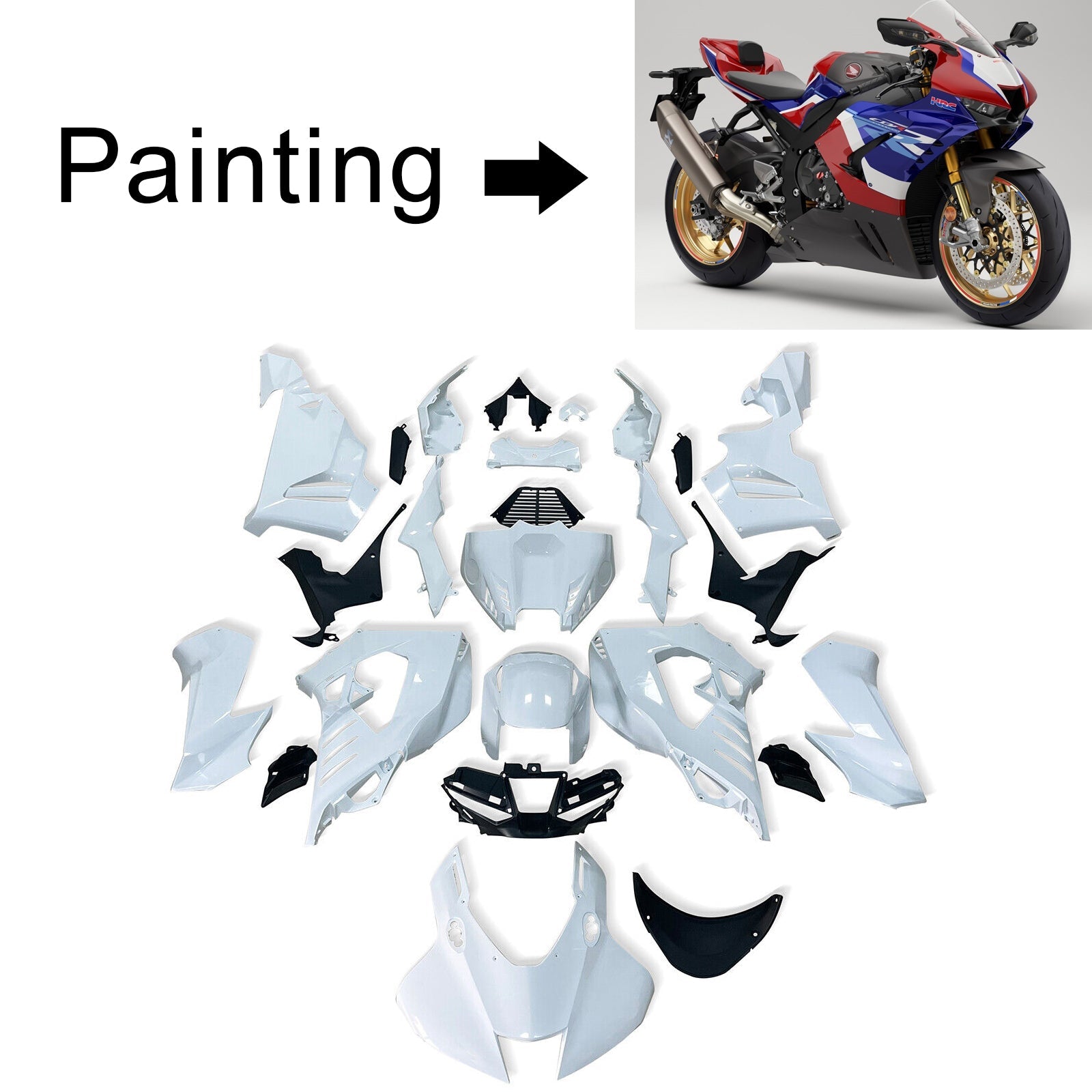 Zestaw niedoboru wstrzyknięty plastikiem ABS dla Honda CBR1000RR-R 2020-2023