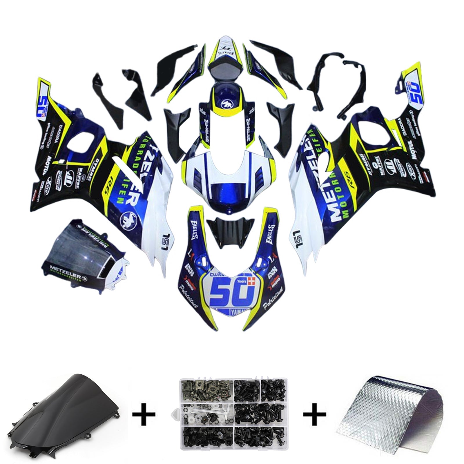 Kit carena iniezione Yamaha YZF-R6 2017-2023 Carrozzeria in plastica ABS