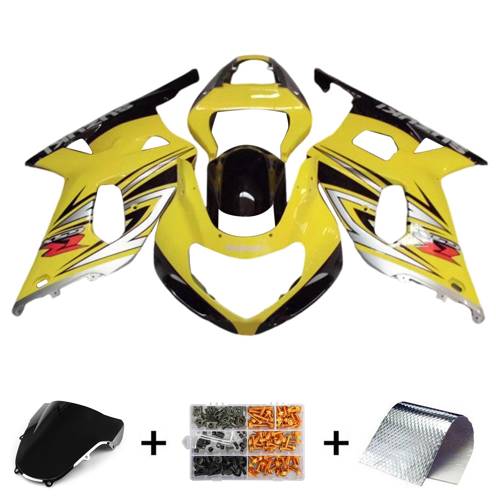 Amotopart Suzuki GSXR1000 2000-2002 K1 K2 Kit carenatura carrozzeria in plastica ABS