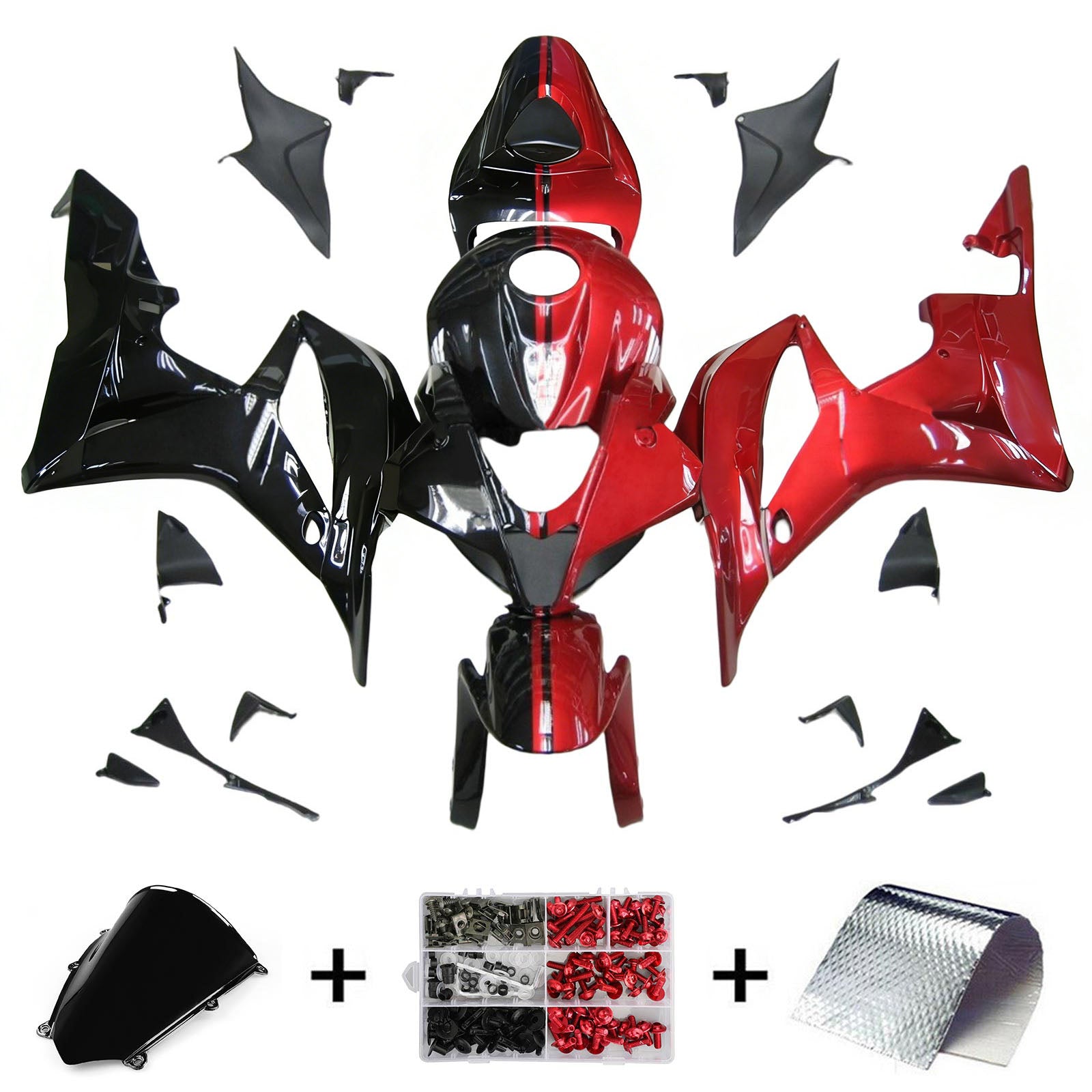 Kit de carénage à injection en plastique ABS pour Honda CBR600RR 2007-2008 F5