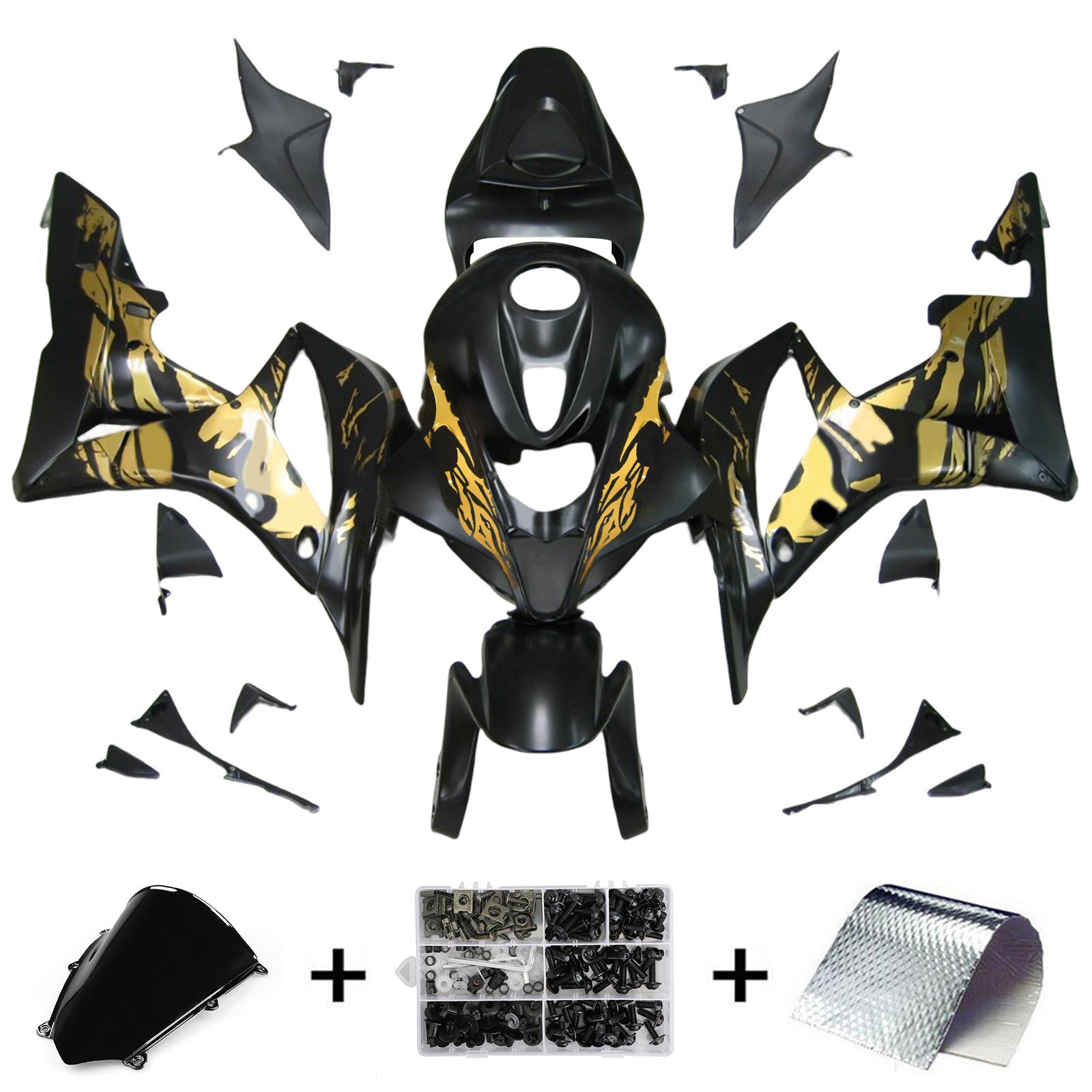 Kit de carénage par injection, carrosserie en plastique ABS pour Honda CBR600RR 2007-2008 F5
