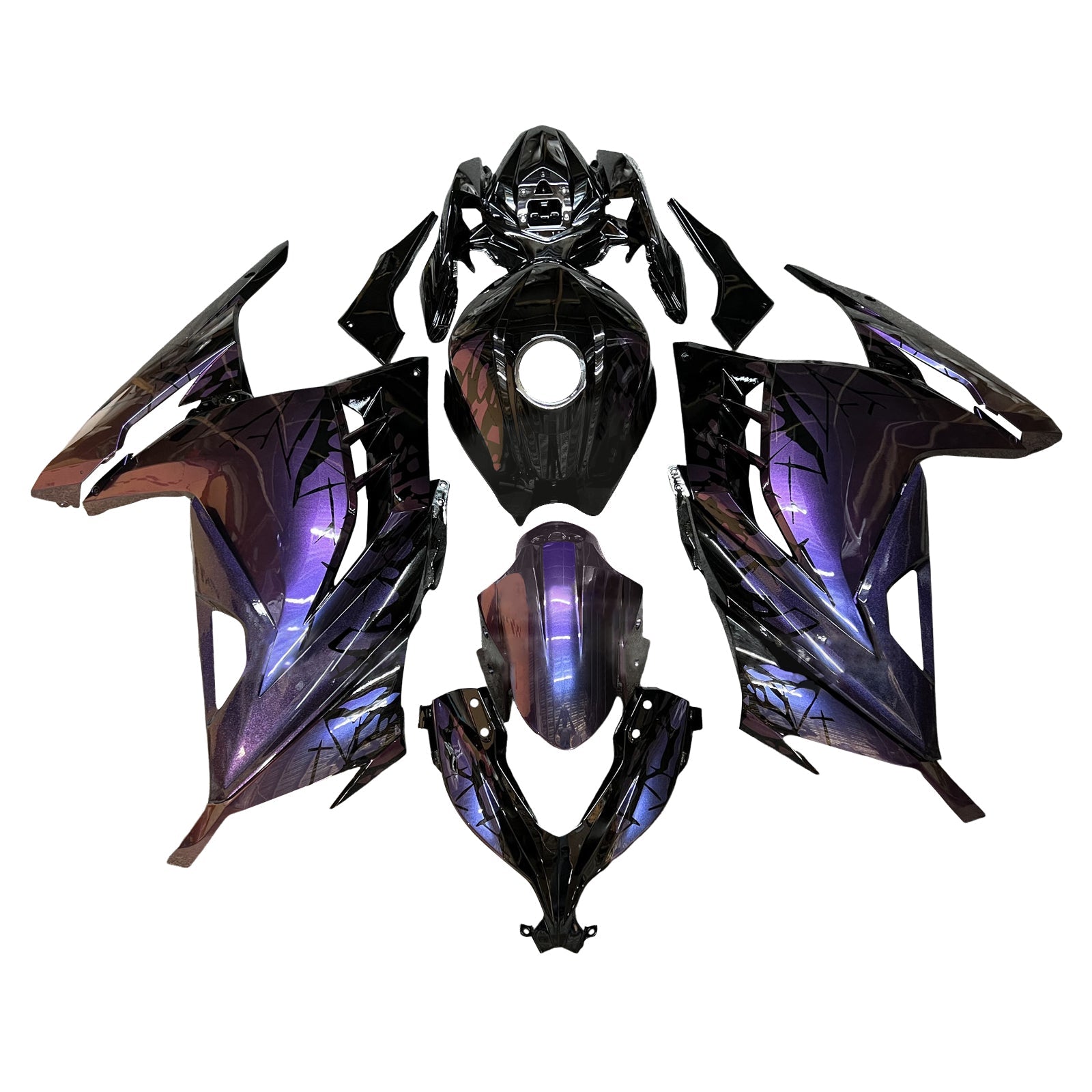 Kit di carenatura a iniezione, carrozzeria in plastica ABS per Kawasaki EX300 Ninja300 2013-2024
