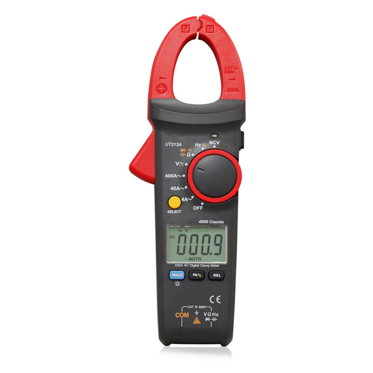 Pince ampèremétrique UT213A 400 A TRMS pour testeur de courant, tension, résistance et capacité AC/DC
