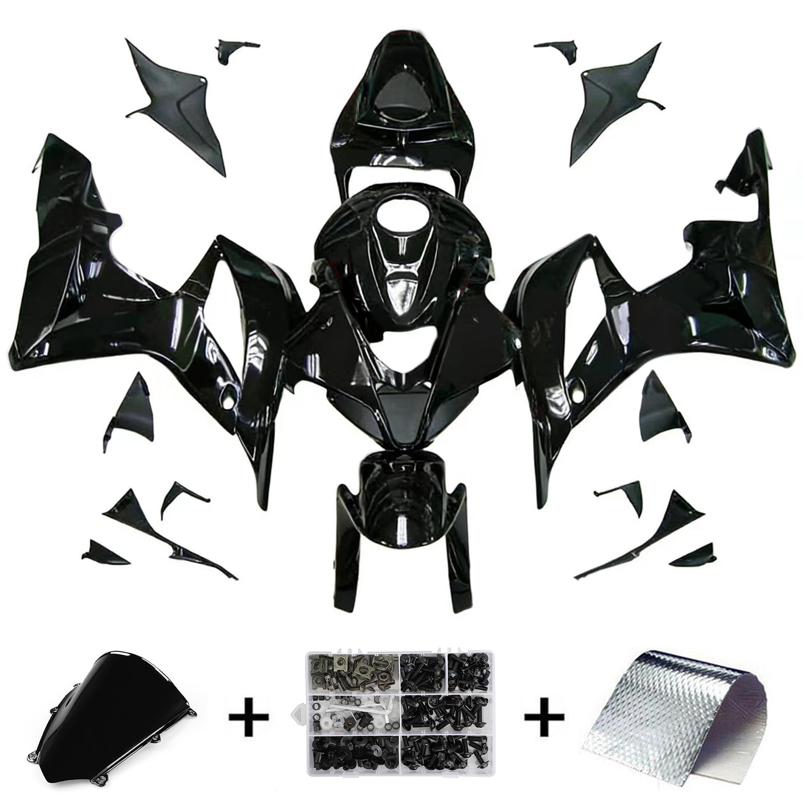 Kit de carenado de inyección, carrocería de plástico ABS para Honda CBR600RR 2007-2008 F5