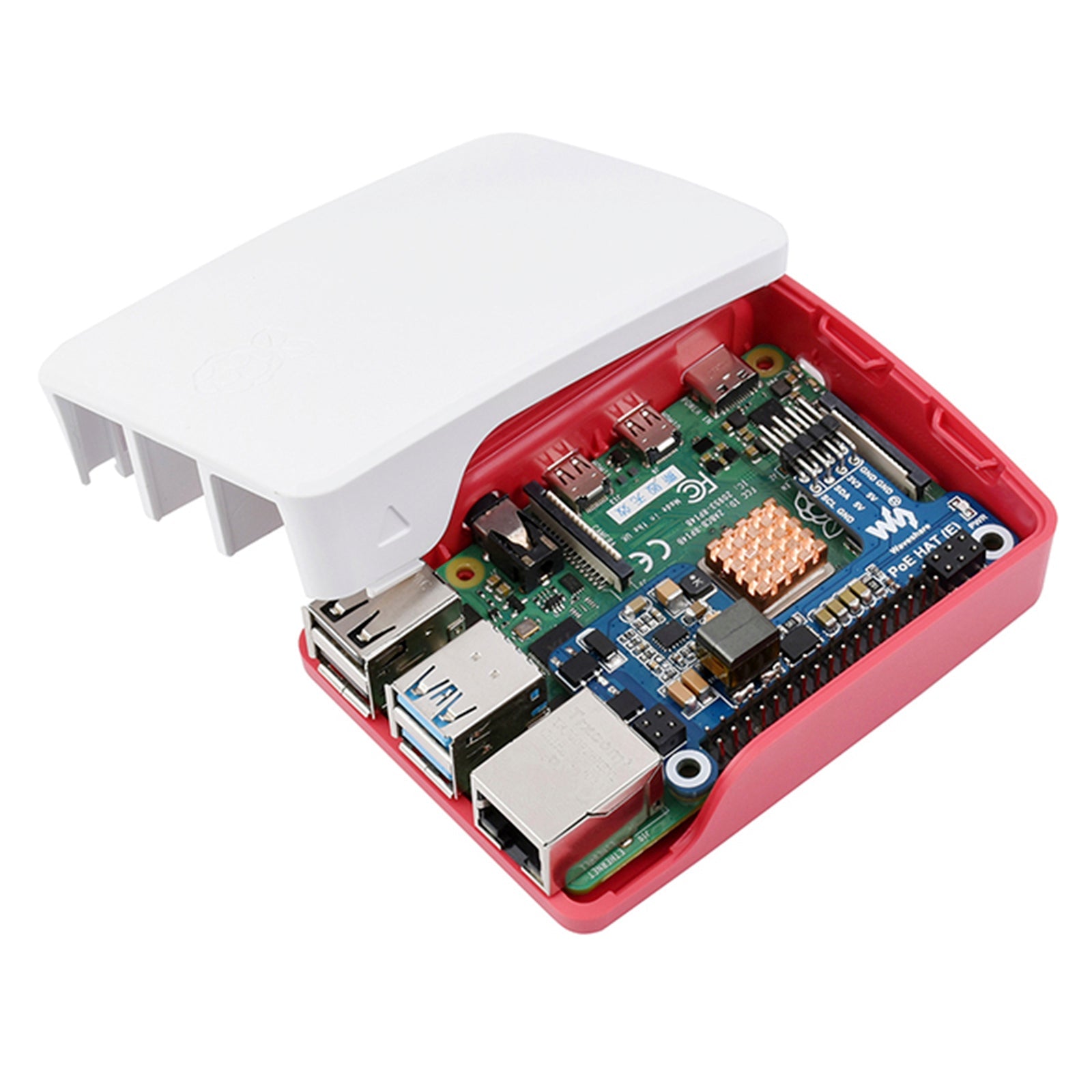 Carte d'extension d'alimentation Ethernet PoE pour Raspberry Pi 4B/3B+