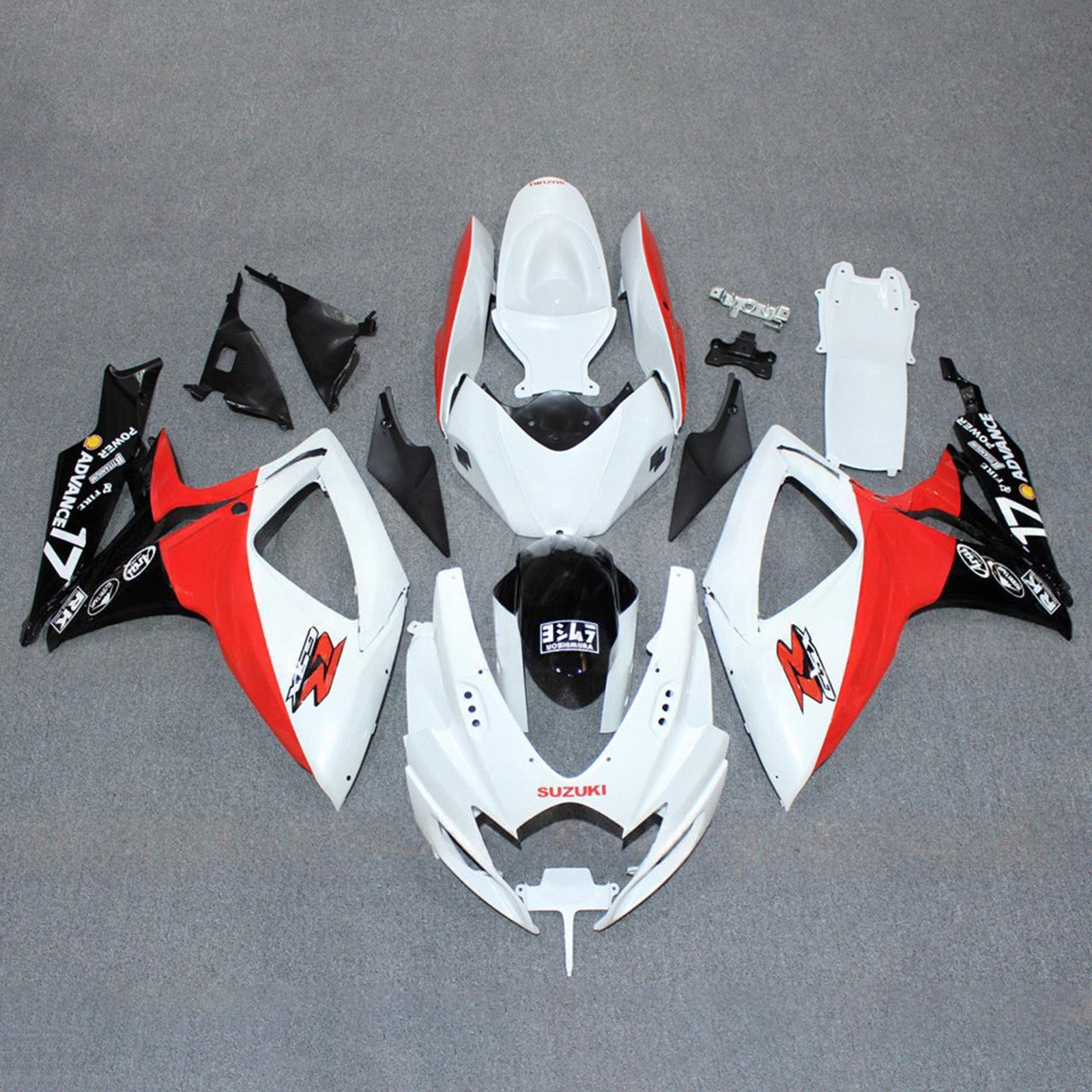 Kit de carénage injecté en plastique ABS pour Suzuki GSXR 600/750 2006-2007 K6