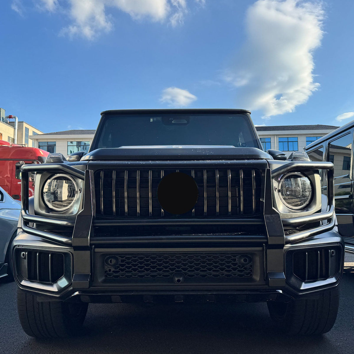 Grille de protection de pare-chocs avant compatible avec Mercedes-Benz Classe G W465 G63 B700 (à partir de 2025)