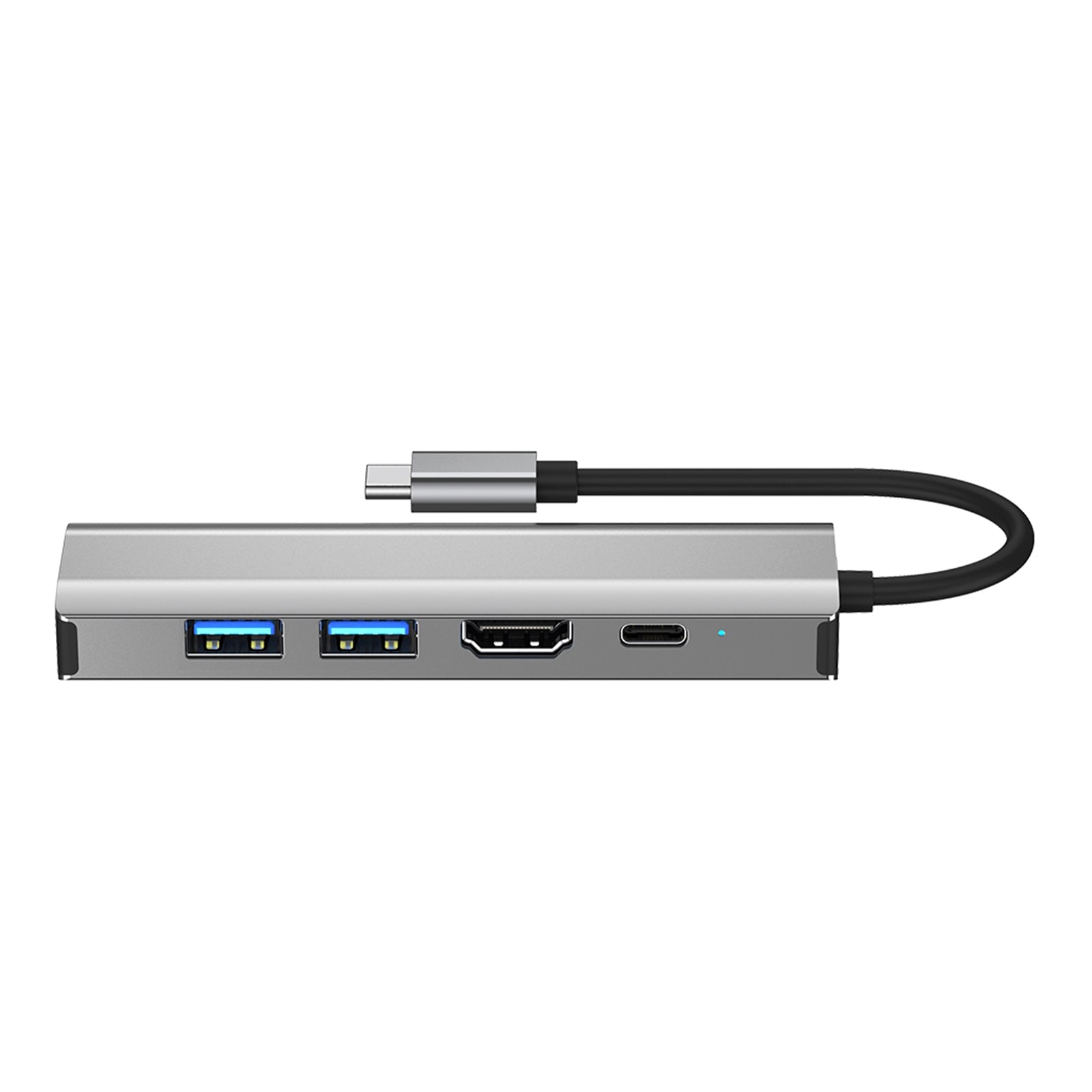 Adaptateur 5 en 1 TYPE-C vers USB 3.0*1 + USB 2.0*1 + PD100W/USB-C Data + HDMI + carte réseau 100M pour iPad