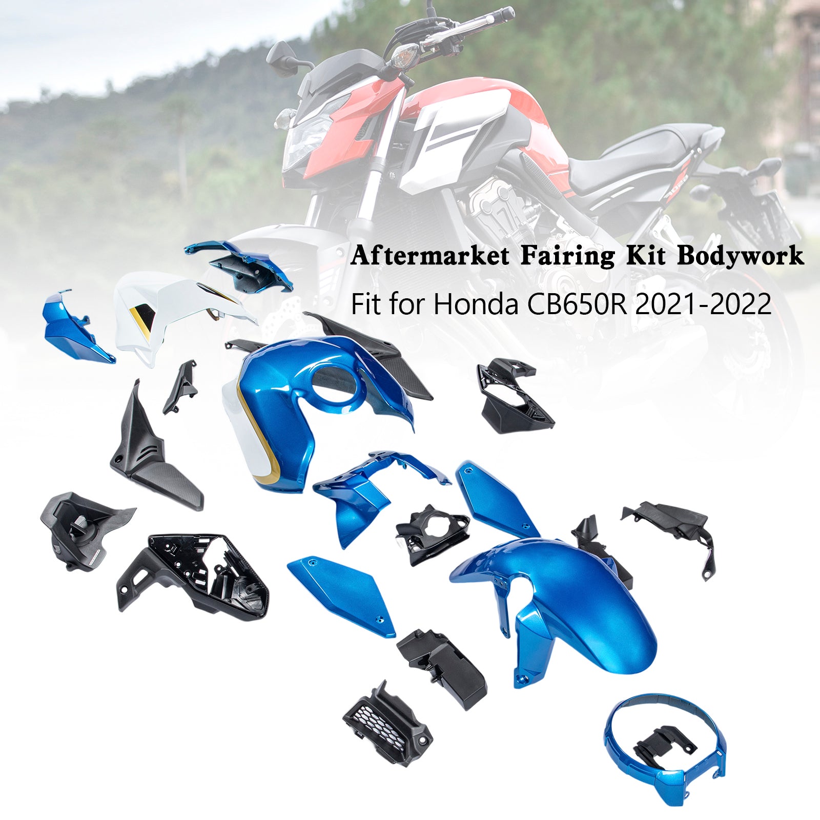 Carénage de moulage par injection en plastique ABS adapté pour Honda CB 650 R CB650R 2021-2023 10#