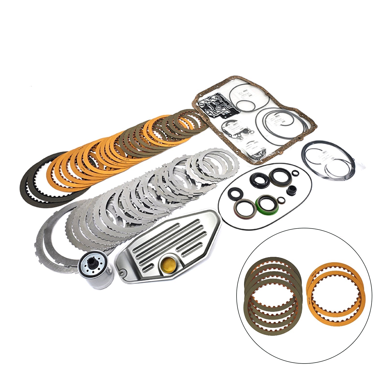 KIT DE RÉPARATION SUPER MASTER 45RFE 65RFE 545RFE AVEC FILTRE À 4 ROUES MOTRICES EN ACIER DE FROTTEMENT 99-UP