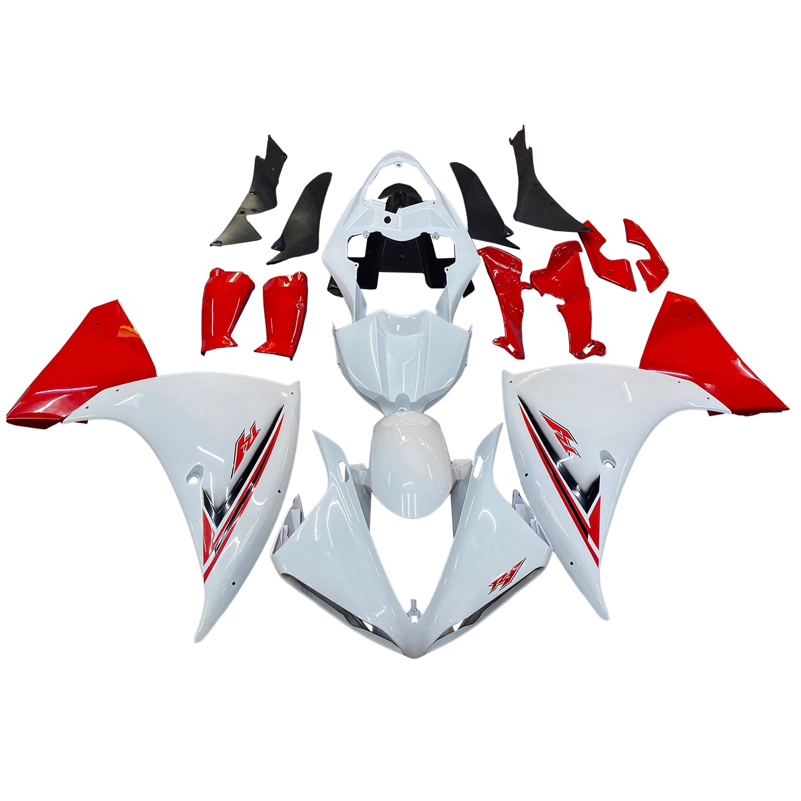 Red White Injection Plastic ABS Fairing Fit for Yamaha YZF R1 2009-2011