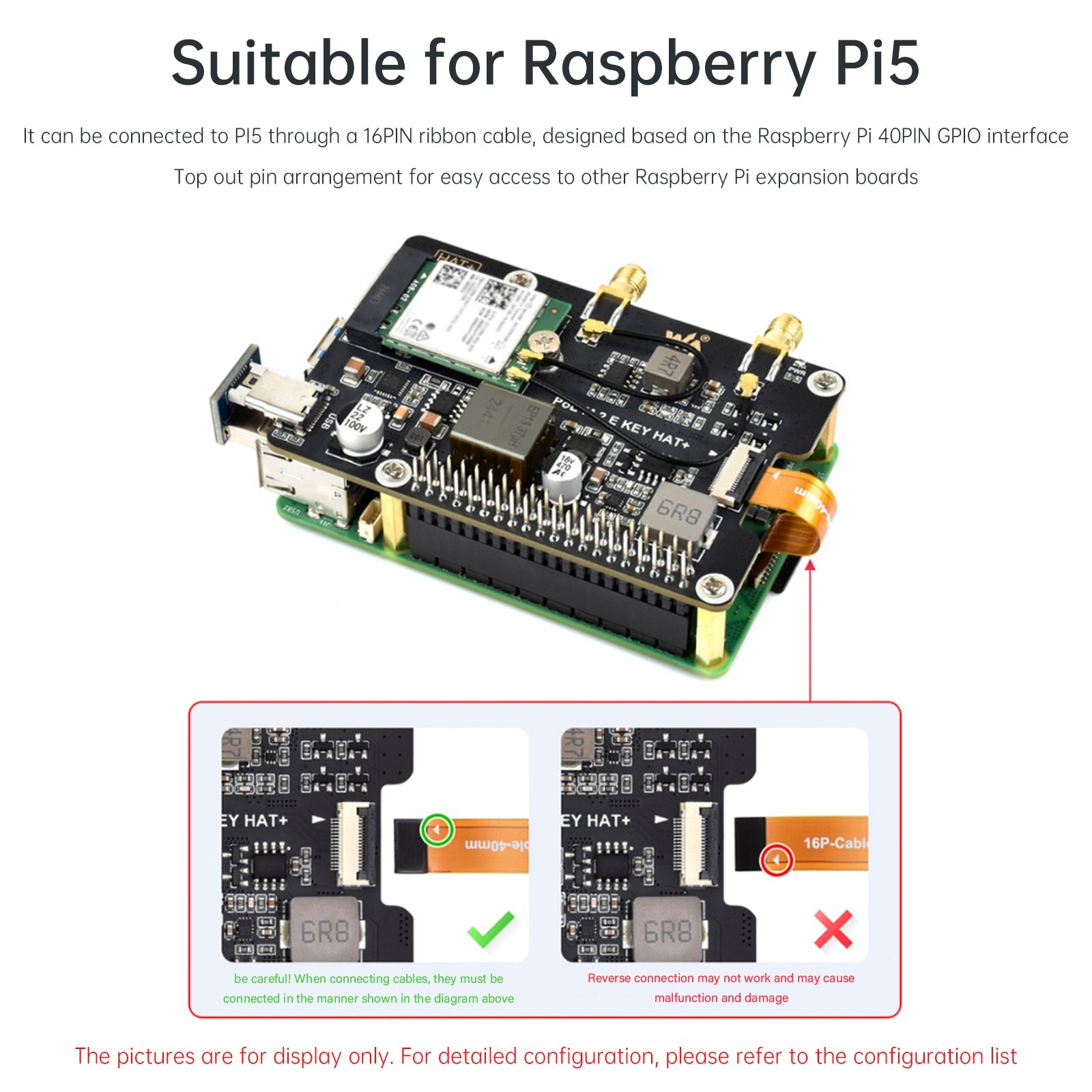 Adapterkaart d'PoE Ethernet-voeding voor Raspberry Pi 5 PCIe naar M.2 E-sleutel