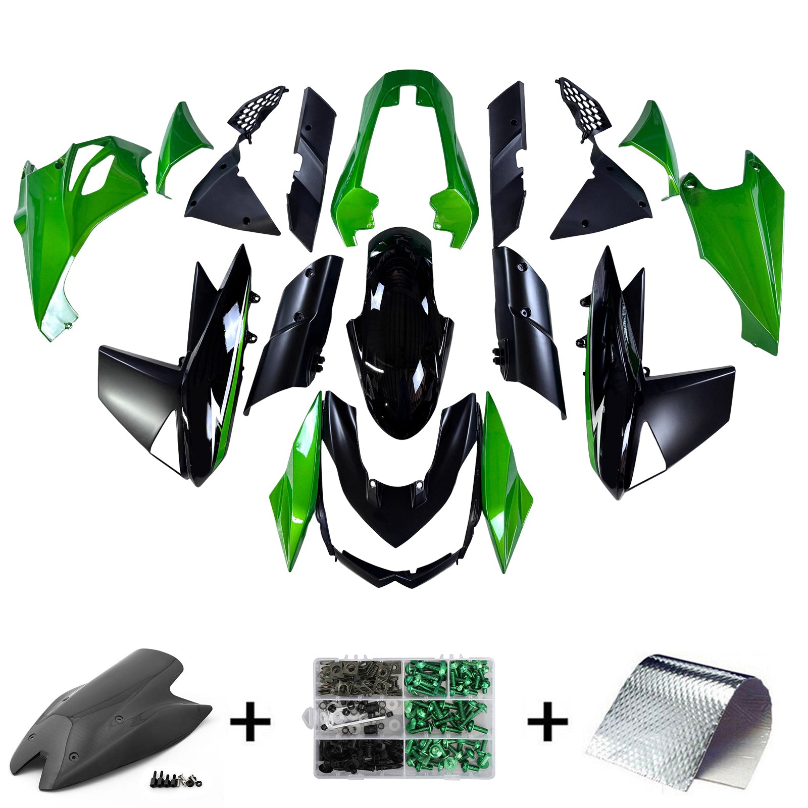 Kit de carénage en plastique ABS injecté compatible avec Kawasaki Z1000 2010-2013