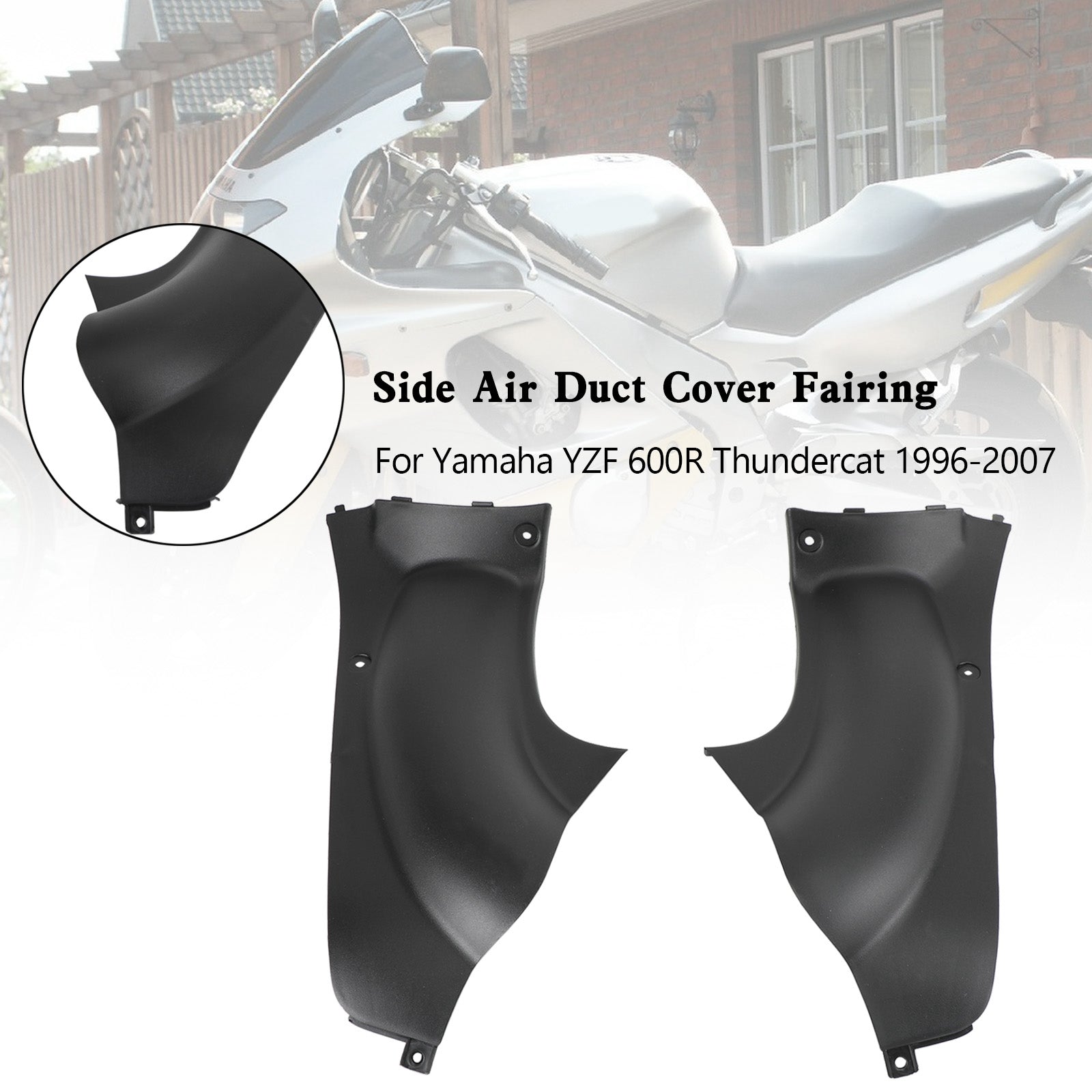 1996-2007 Yamaha YZF600 R Thundercat Carénage de panneau de couverture de conduit d'air latéral