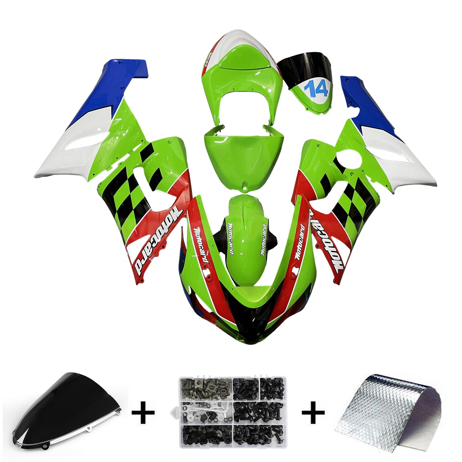 Kit de carénage par injection, carrosserie en plastique ABS pour Kawasaki ZX6R 636 2005-2006