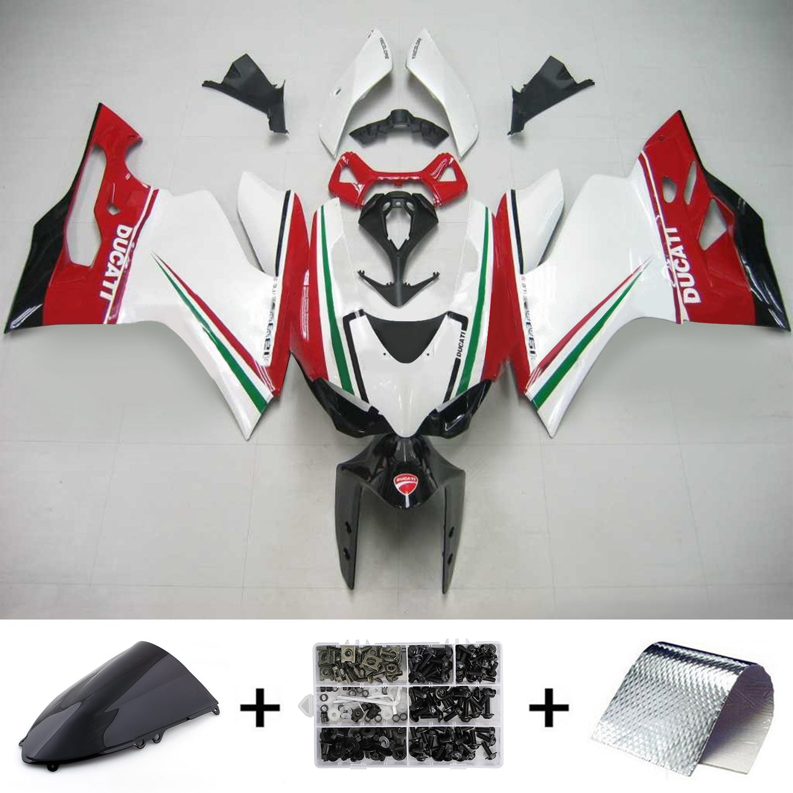 2012-2015 Ducati 1199/899 Kit de carénage d'injection Bodywork Abs en plastique Fit