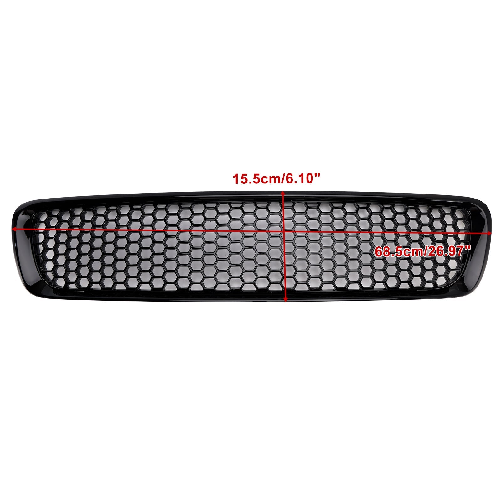 Rejilla de panal'abeja para parachoques delantero negro brillante Volvo S40 V50 2004-2007