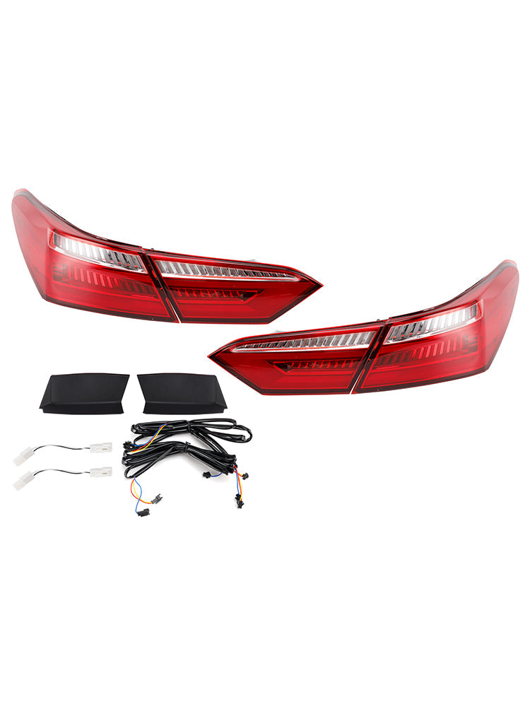Feux arrière à LED rouges (gauche et droite) pour Toyota Camry Berline 4 portes (2016-2021)
