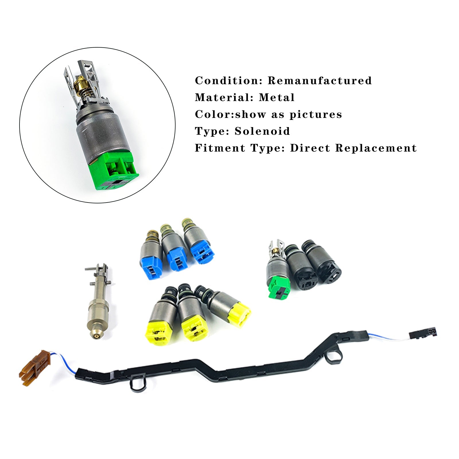 Solenoide trasmissione Jaguar XF 2009-2010 9 pezzi 6HP26 6HP28 6HP32