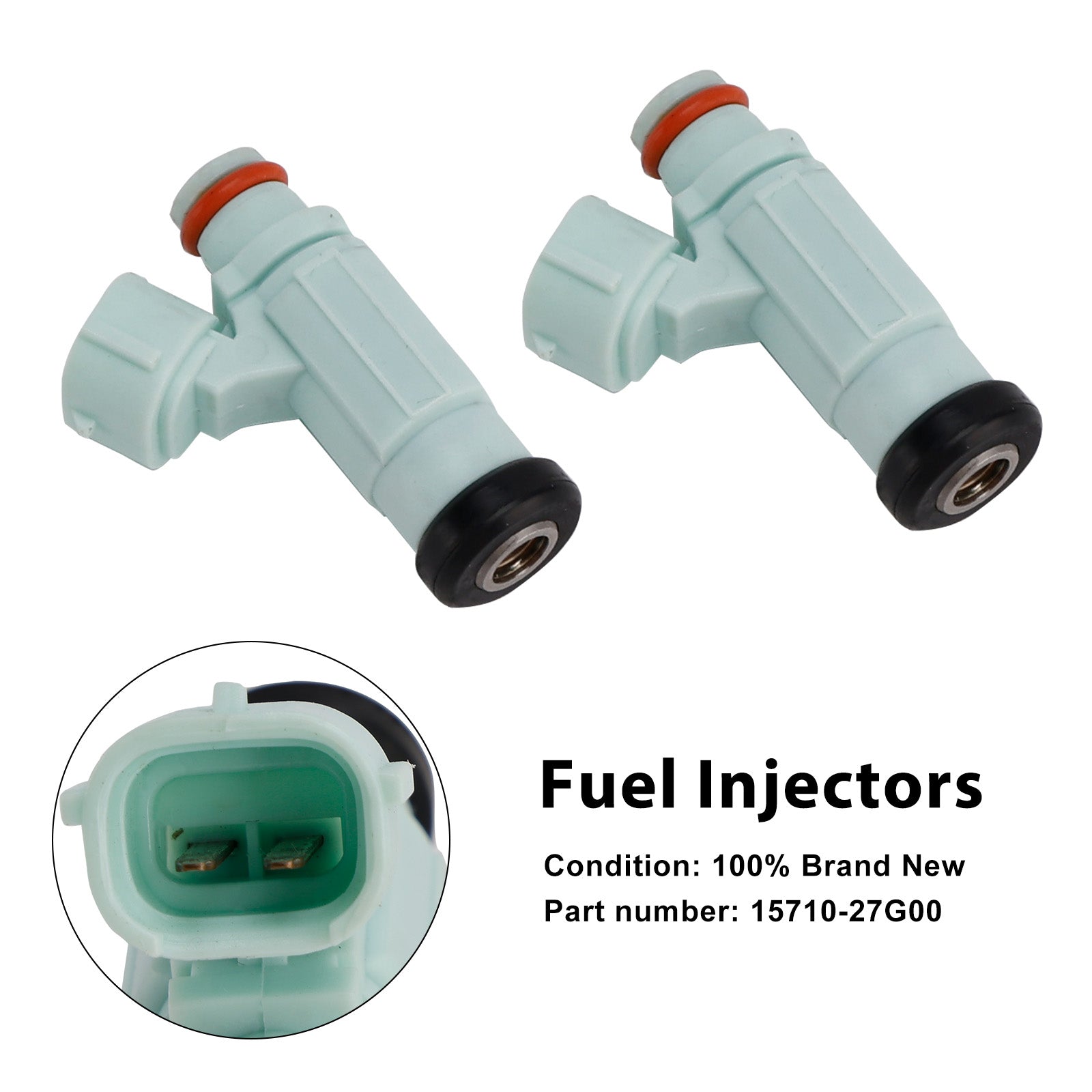 Brandstofinjectoren compatibel met Suzuki SV650 03-08 en DL650 2007-2011, onderdeelnummer 15710-27G00 (pak van 2).