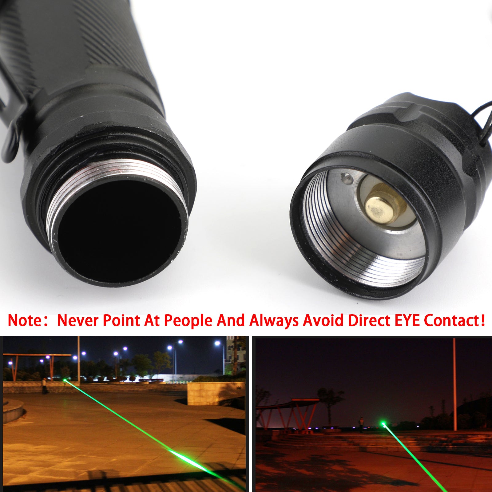 Military 100Miles 532nm Green Laser Pointer Pen Visible Beam + Battery +Star Cap