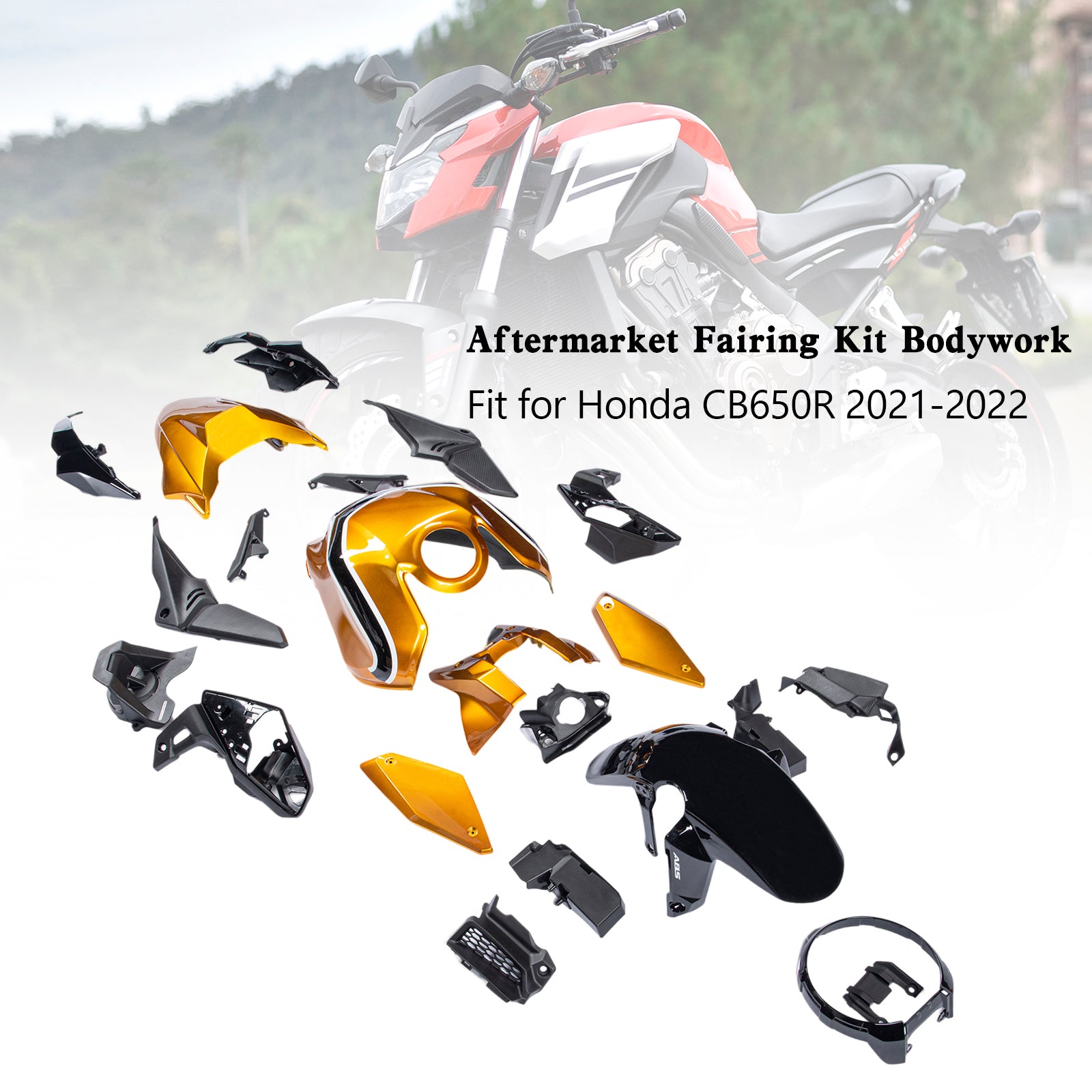 Carénage de moulage par injection en plastique ABS adapté pour Honda CB 650 R CB650R 2021-2023 09#